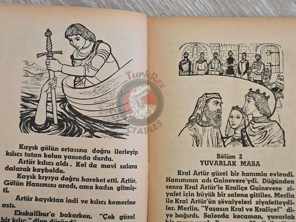 King Arthur and the Knights  1977  Turkish Book Turkey Illustrated