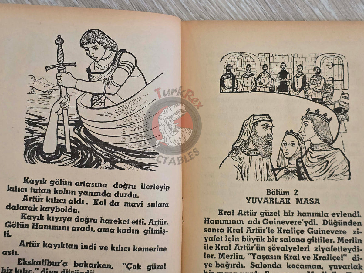 King Arthur and the Knights  1977  Turkish Book Turkey Illustrated