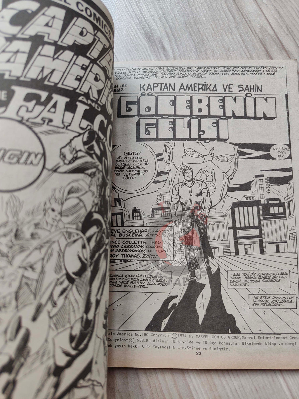 Captain America – Issue #7 1988 Turkish Comic Turkey #179 #180 #181 #182