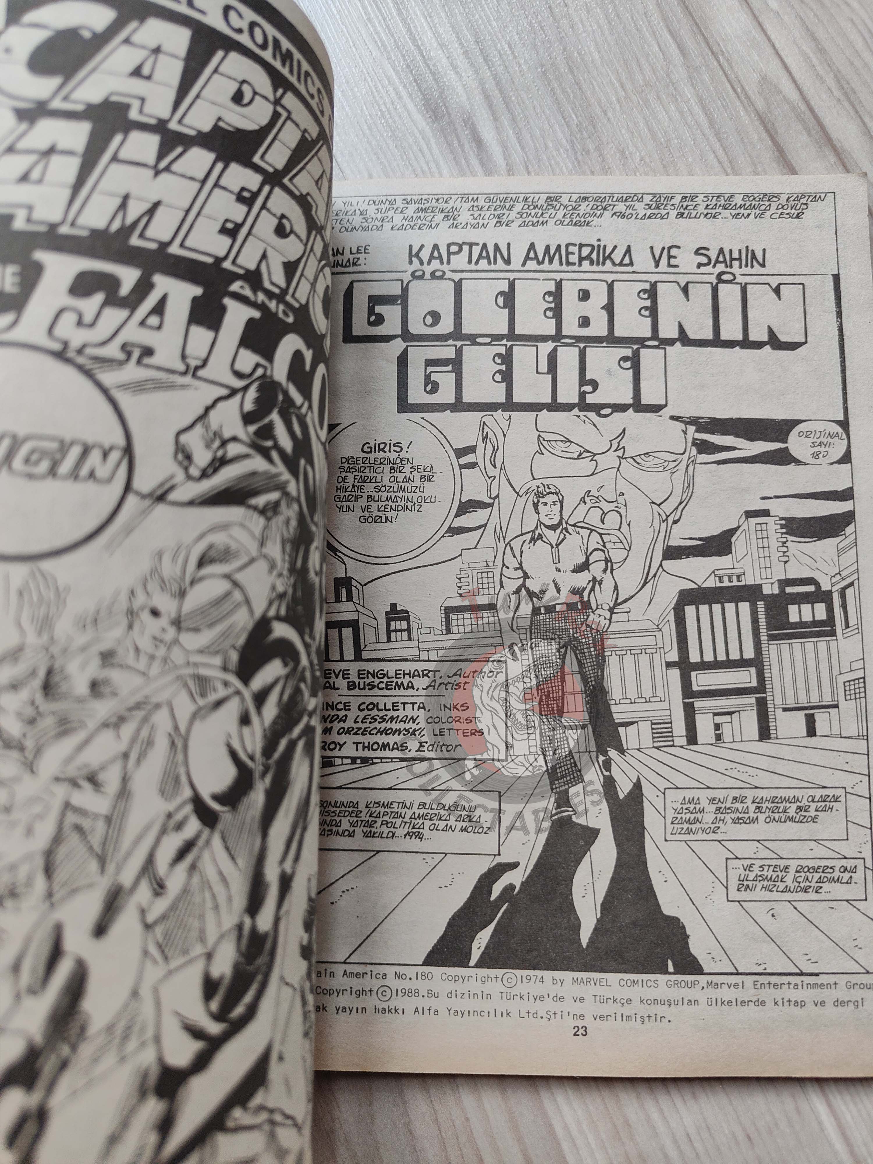 Captain America – Issue #7 1988 Turkish Comic Turkey #179 #180 #181 #182