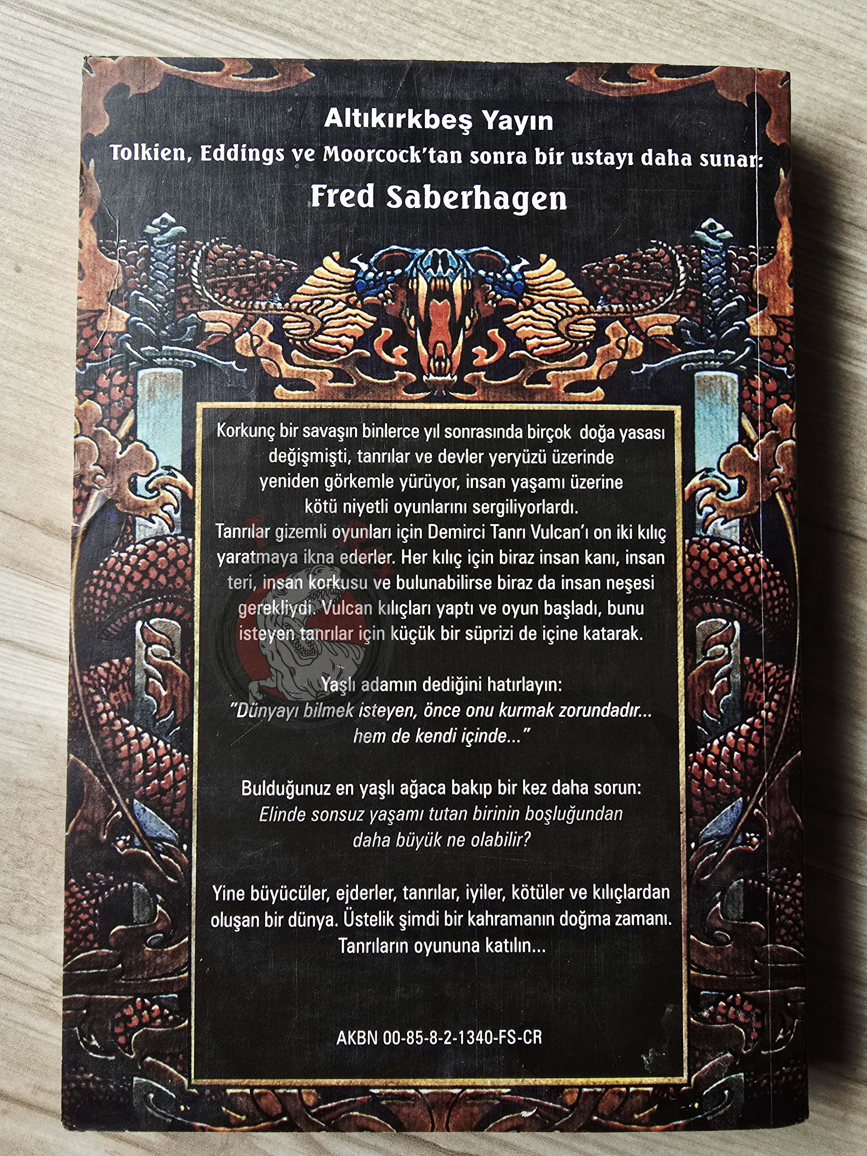 Fred Saberhagen – The First Book of Swords 2000 1st Turkish Book Turkey
