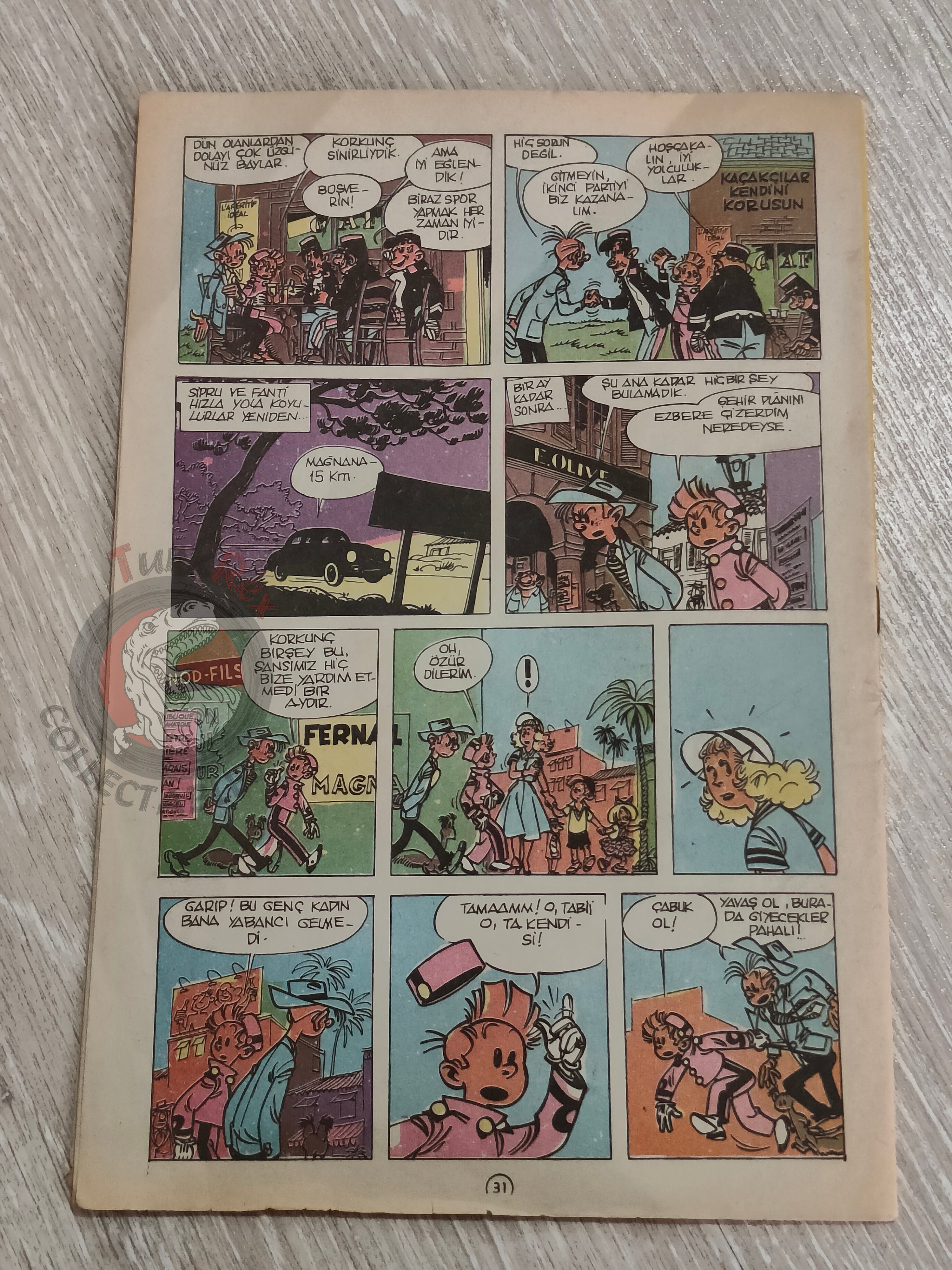Spirou & Fantasio #9 Les voleurs du marsupilami 1989 Turkish Comic Turkey