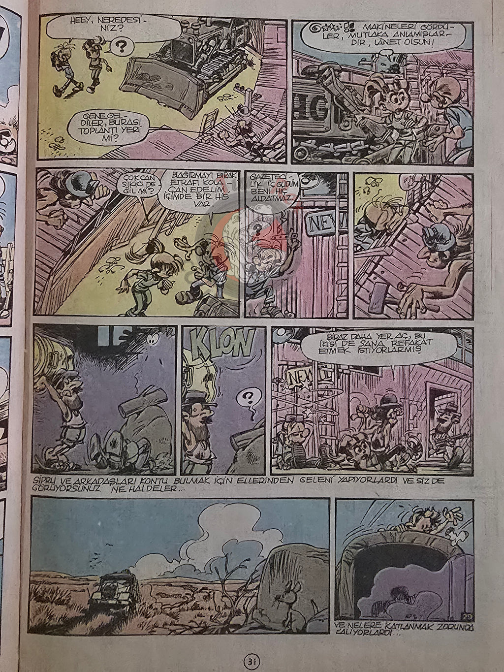 Spirou & Fantasio #5 Aventure en Australie 1989 Turkish Comic Turkey