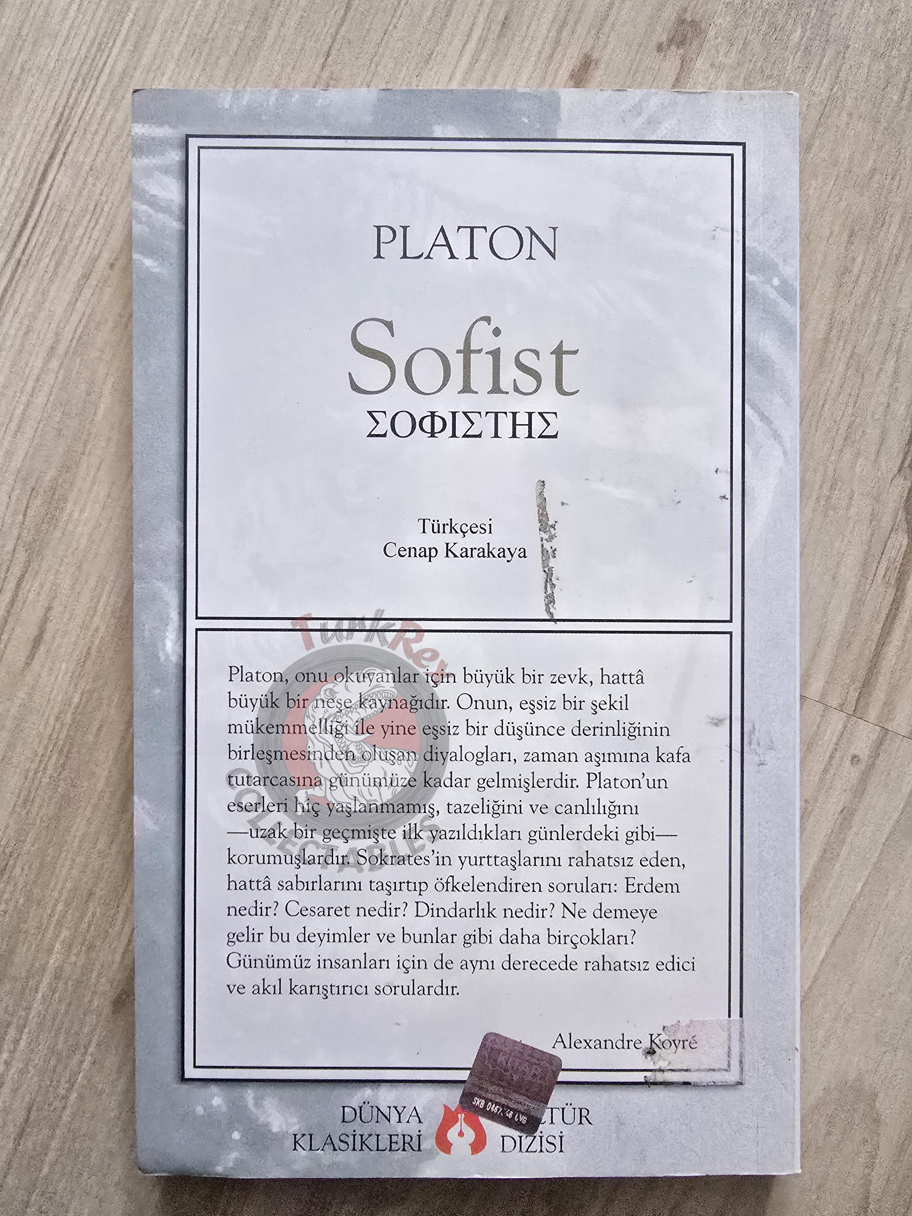 Plato – Sophist 2000 Turkish Book Turkey