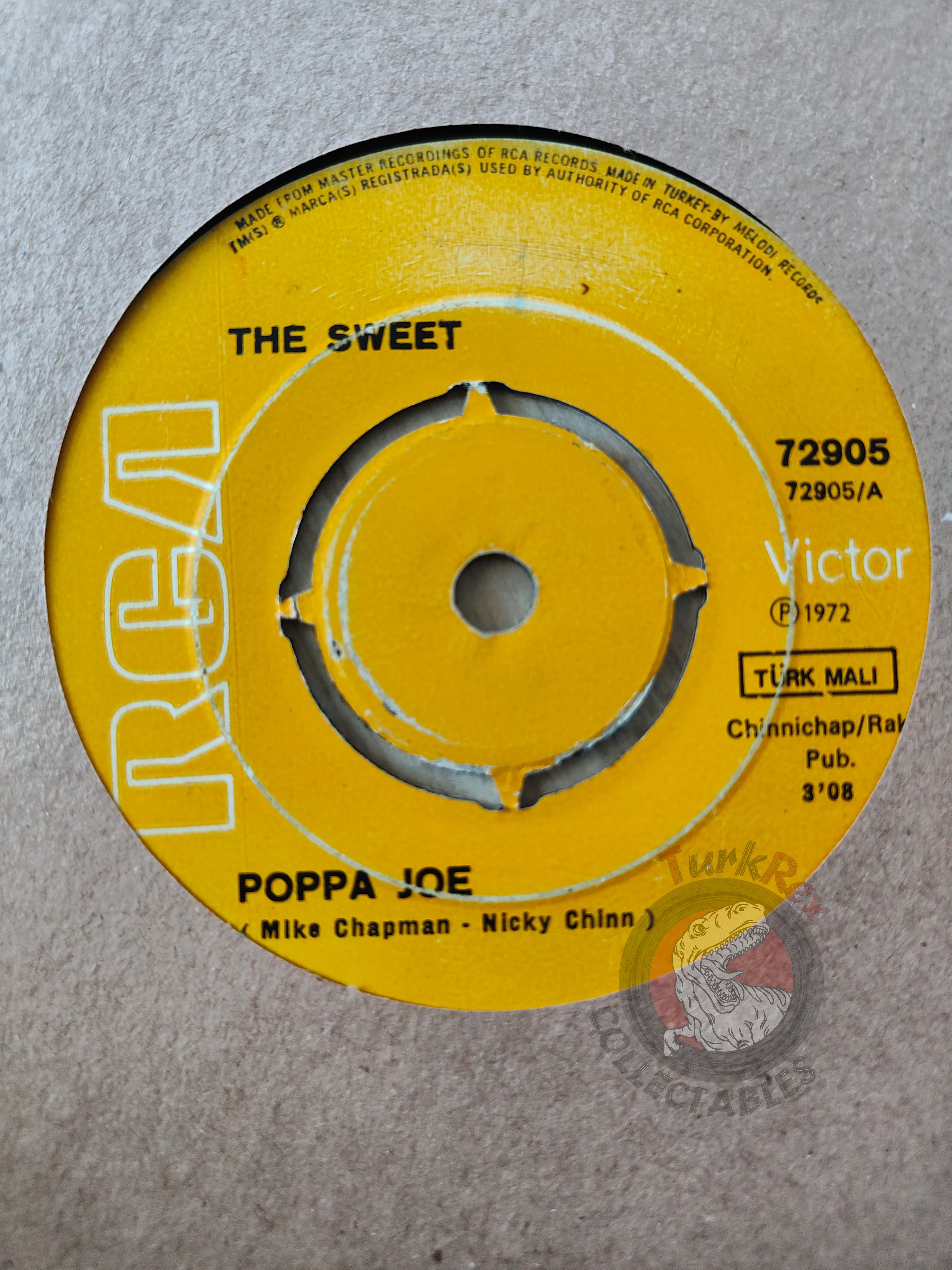 The Sweet – Poppa Joe 7" Turkish Pressing Vinyl Turkey Edition 2