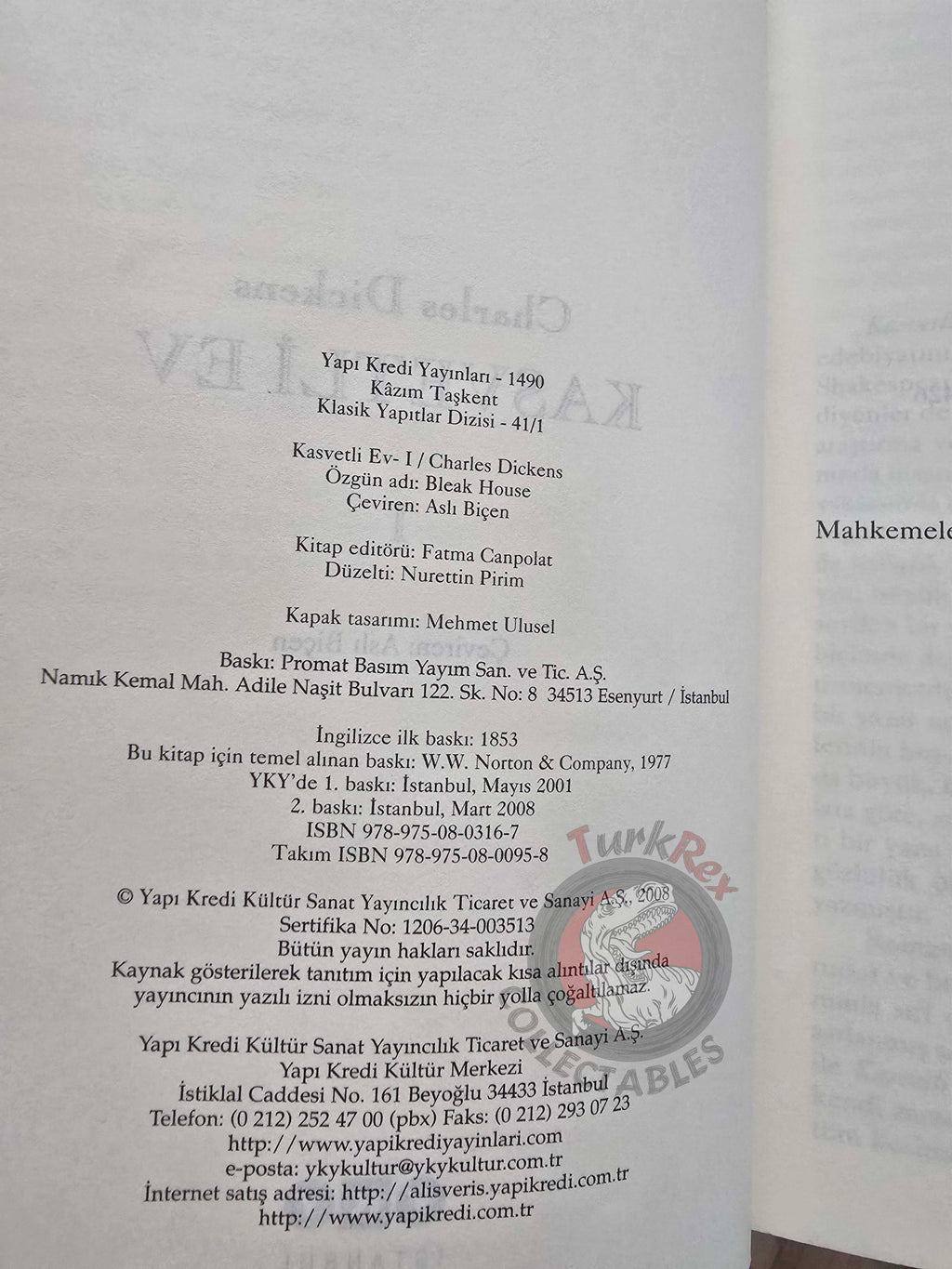 Charles Dickens – Bleak House 2008 Turkish Book Turkey