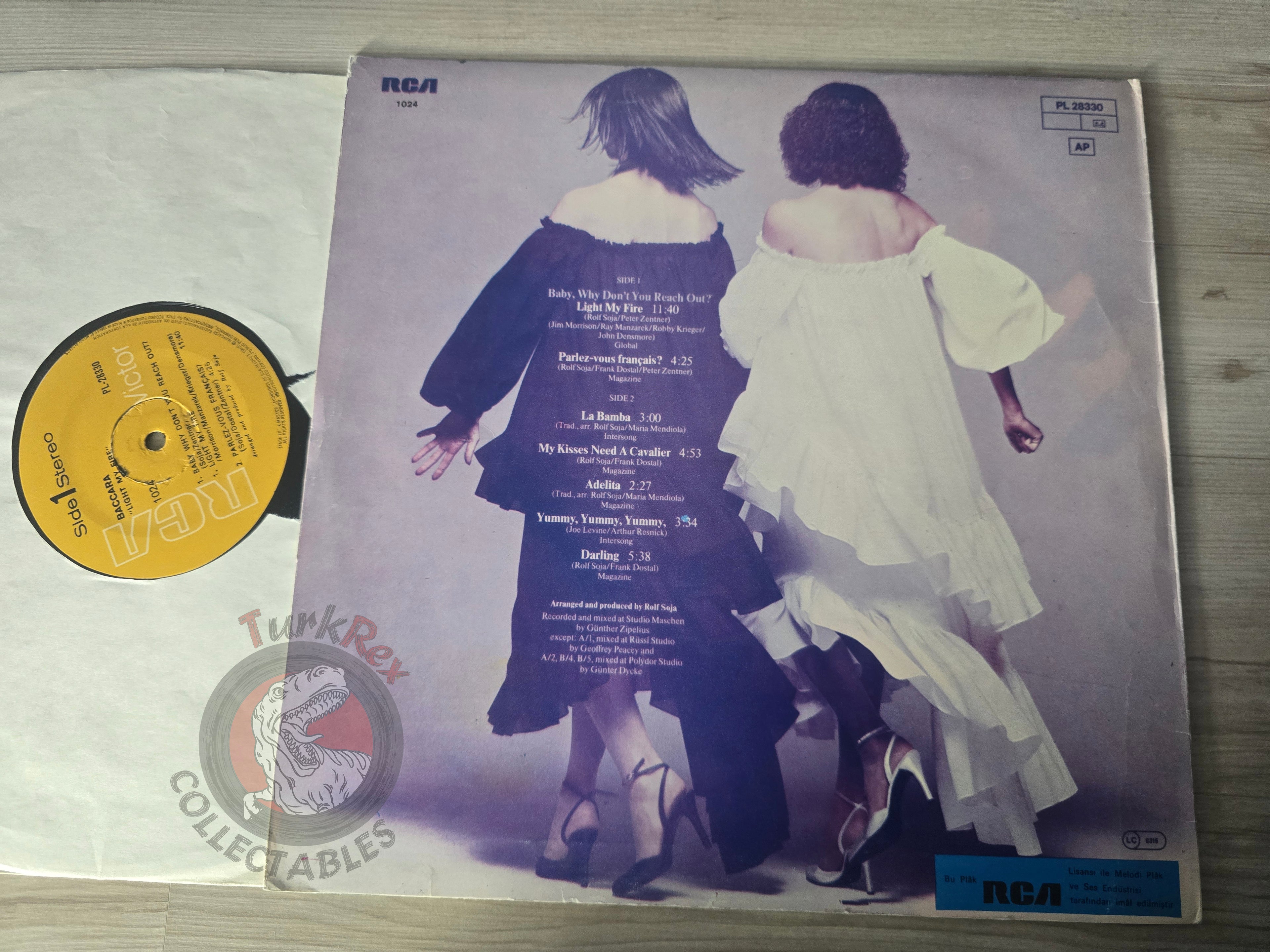 Baccara – Light My Fire Turkish Pressing Vinyl Turkey Edition