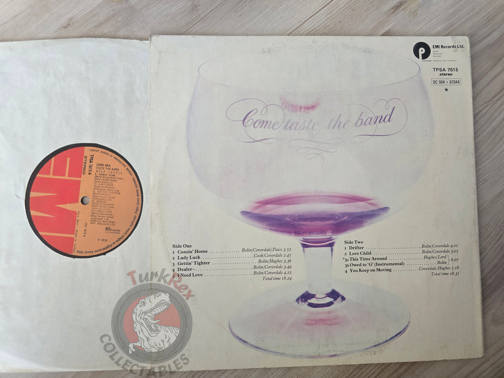 Deep Purple – Come Taste The Band Turkish Pressing Vinyl Turkey Edition