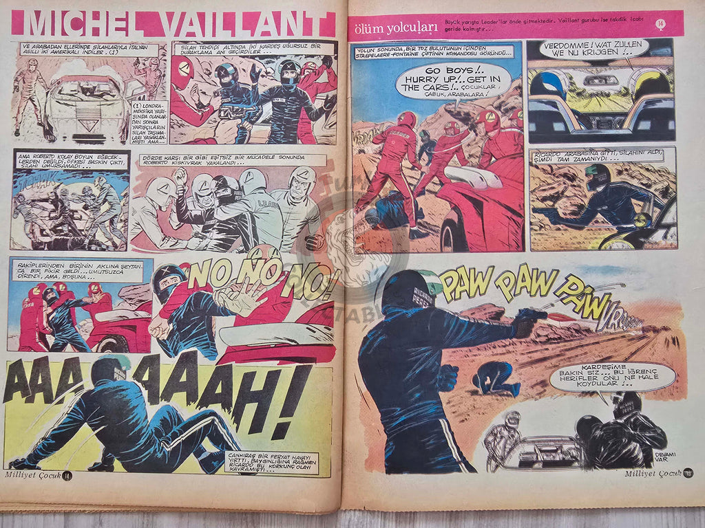 Milliyet Çocuk #66 1974 Turkish Comic Mag Turkey Lucky Luke Michel Vaillant Il Colonnello Caster’Bum