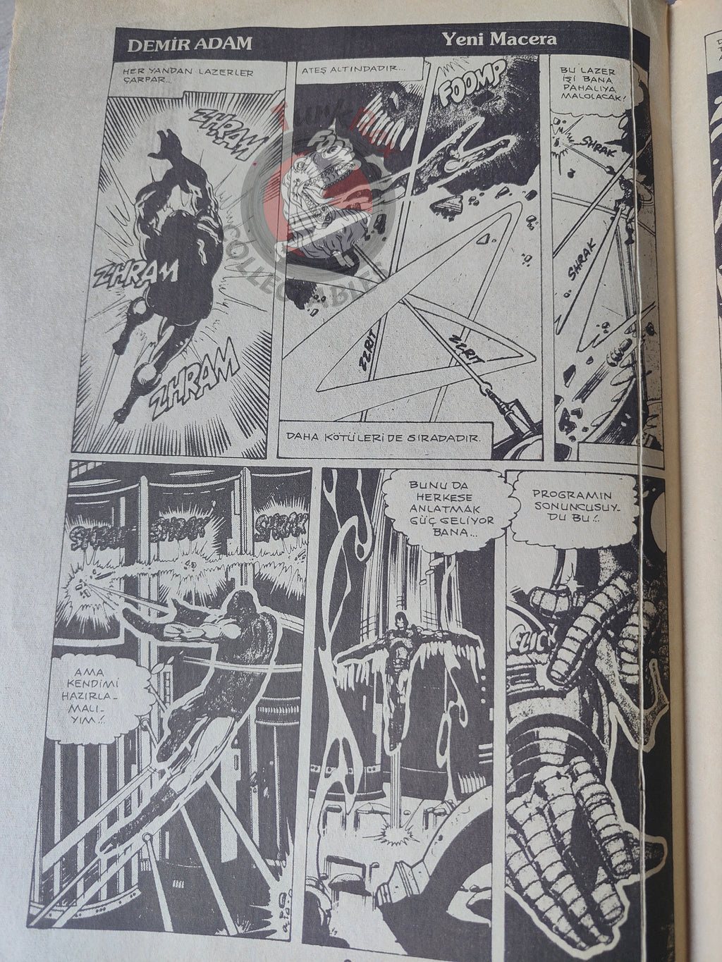 Iron Man #5 Demir Adam 1989 Turkish Comic Turkey #133 #134 Newspaper Giveaway