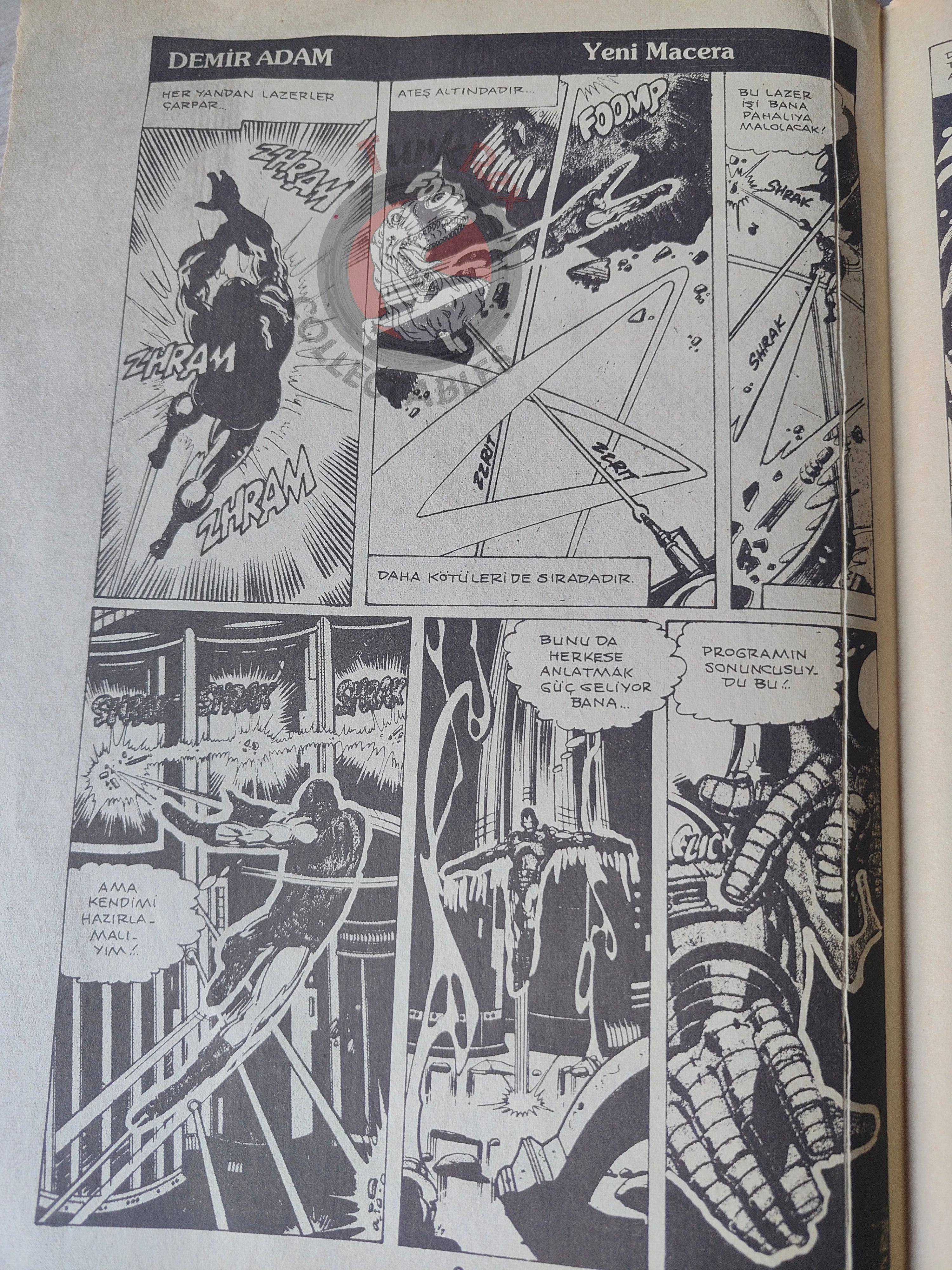 Iron Man #5 Demir Adam 1989 Turkish Comic Turkey #133 #134 Newspaper Giveaway