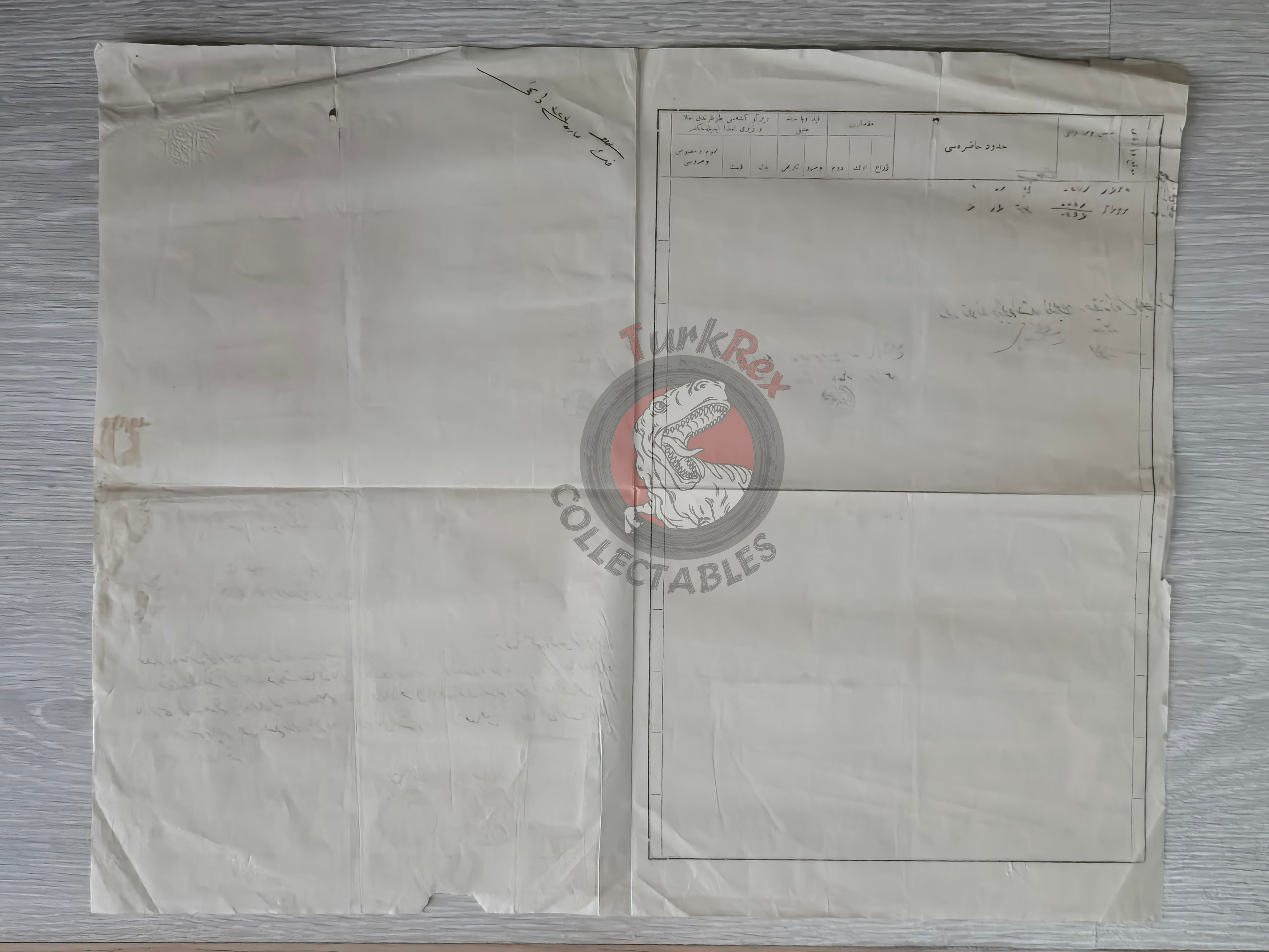 Ottoman 1911 Land Deed Field and Vineyard Conditional Sale Title Deed Hafiz Greek