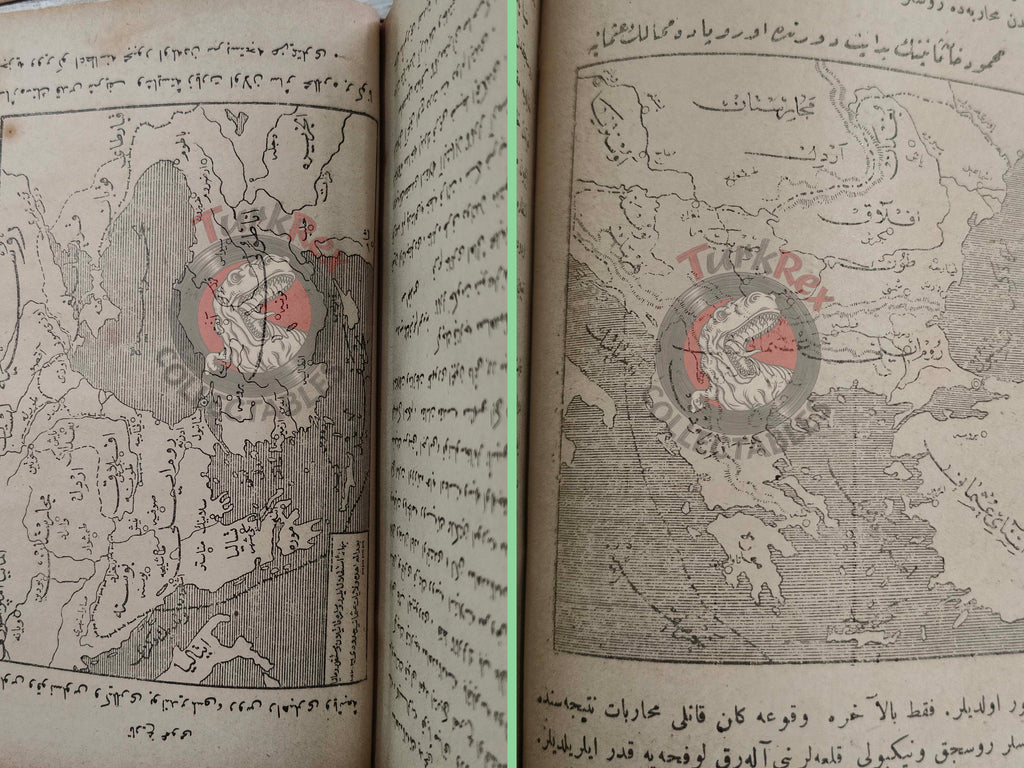 Ottoman 1923 General History Modern Age Book with many Maps Ali Reşad Empire Africa Asia