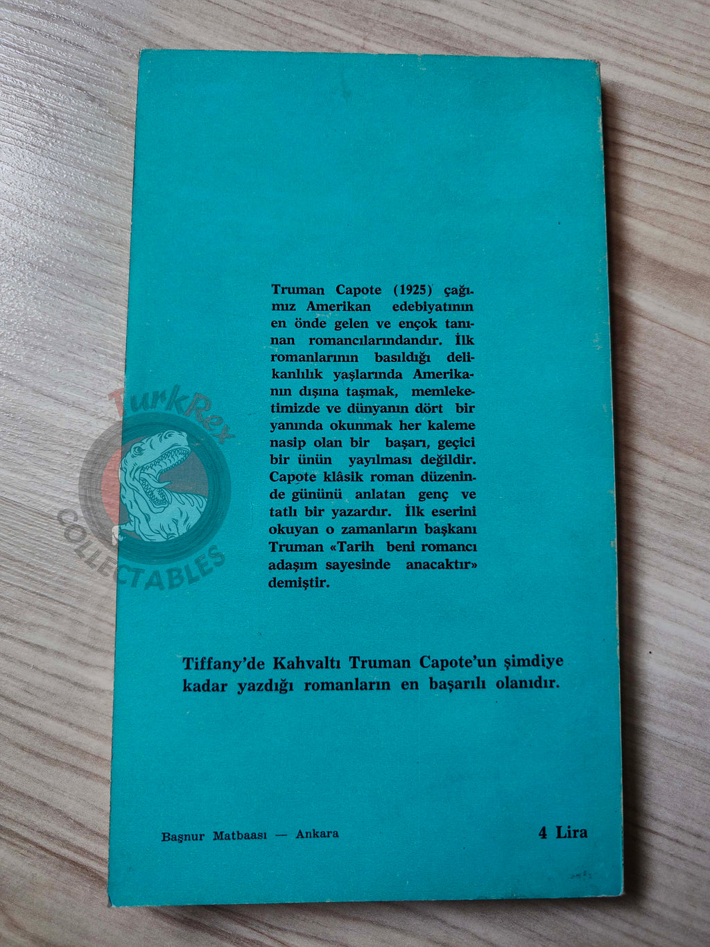 Truman Capote – Breakfast at Tiffany’s 1966 1st Turkish Book Turkey Audrey Hepburn