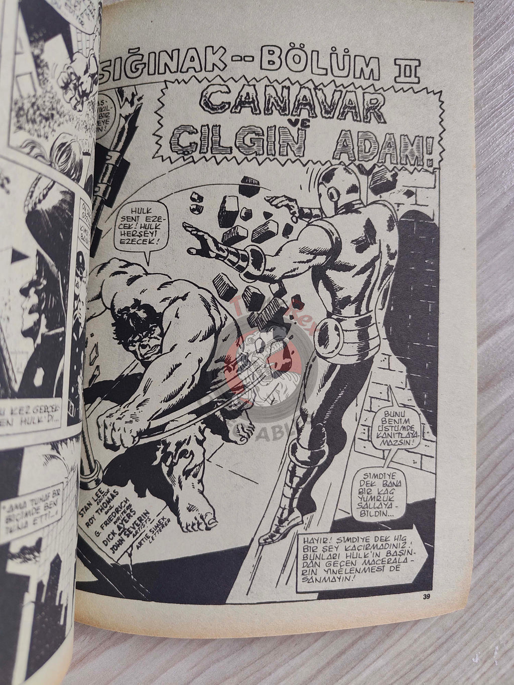 Hulk #4 1987 Turkish Comic Turkey cover #16