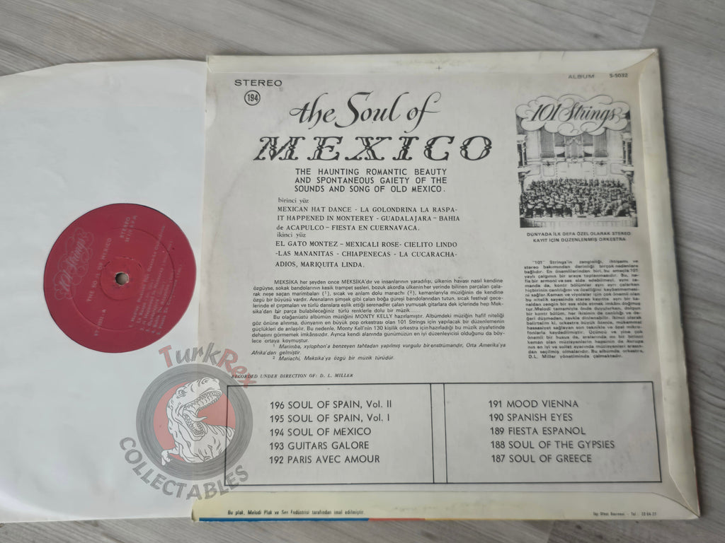 101 Strings – The Soul Of Mexico  Turkish Pressing Vinyl Turkey Edition
