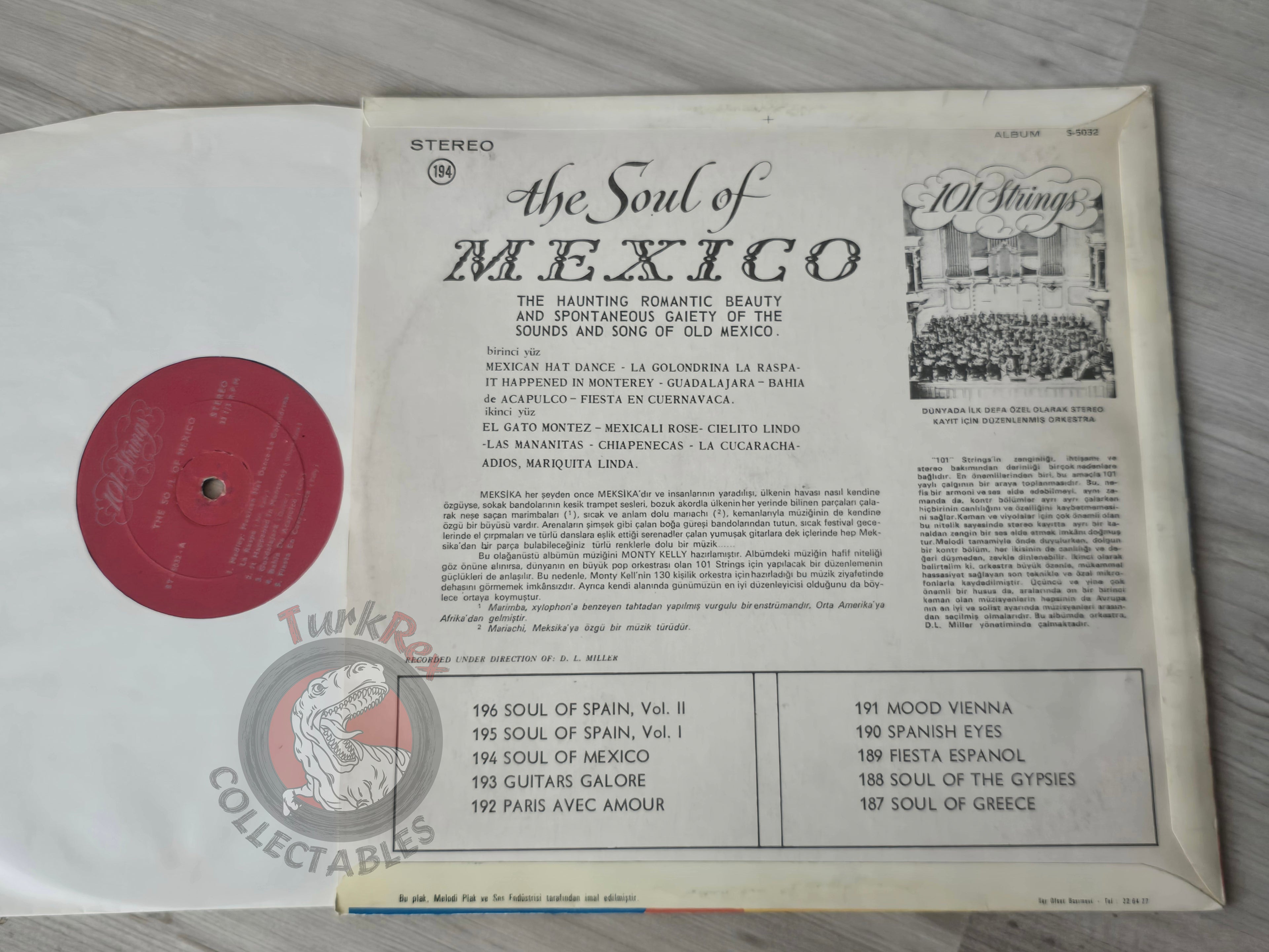 101 Strings – The Soul Of Mexico  Turkish Pressing Vinyl Turkey Edition