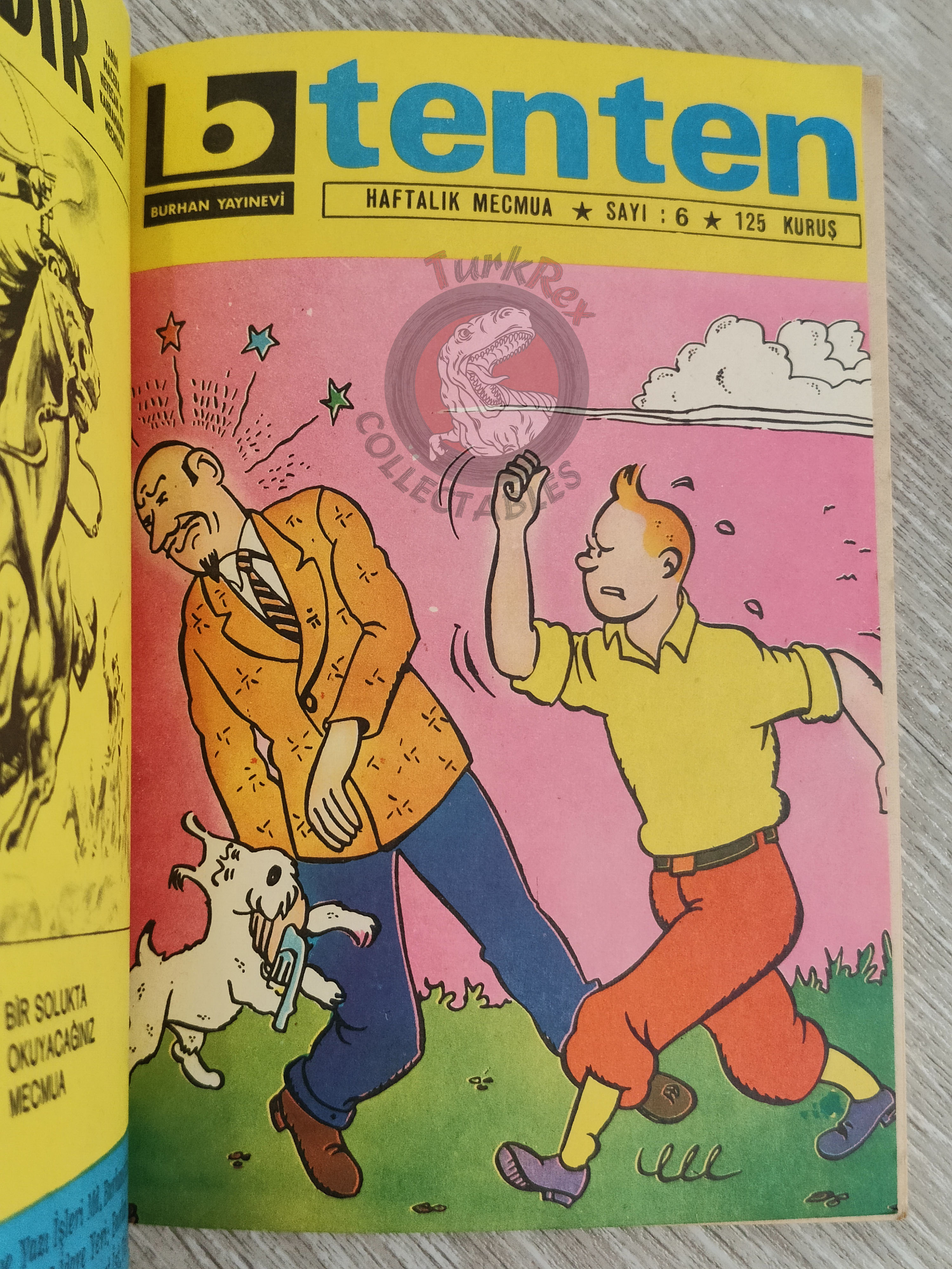 Tintin – The Blue Lotus 1972 Turkish Edition Comic Turkey