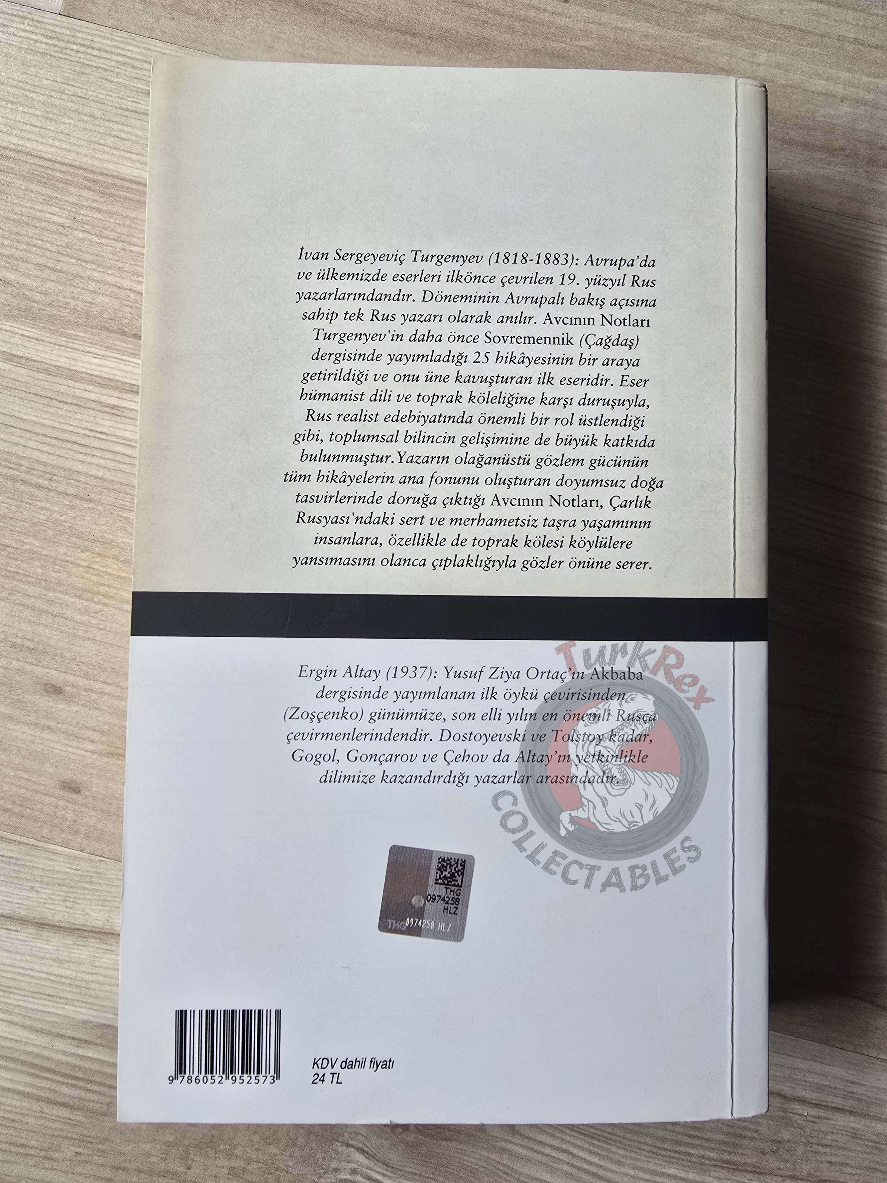 Ivan Turgenev – The Hunting Sketches 2017 Turkish Book Turkey