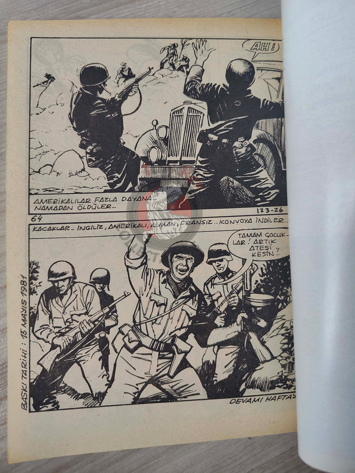 War Picture Library #3 1981 Turkish Comic Turkey WW2 stories