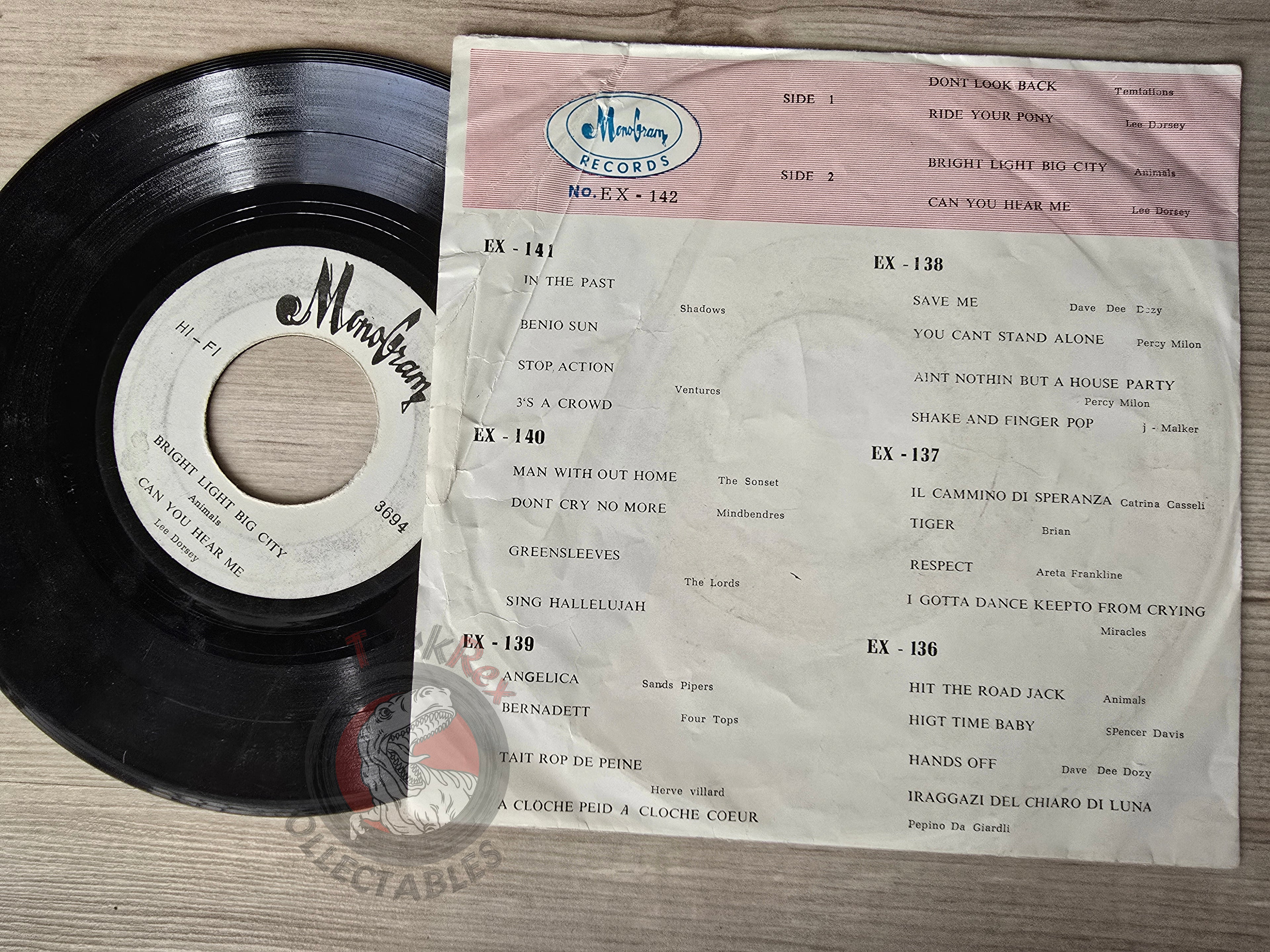 The Animals / Lee Dorsey / The Temptations 7" Iran Pressing Vinyl Iranian Edition