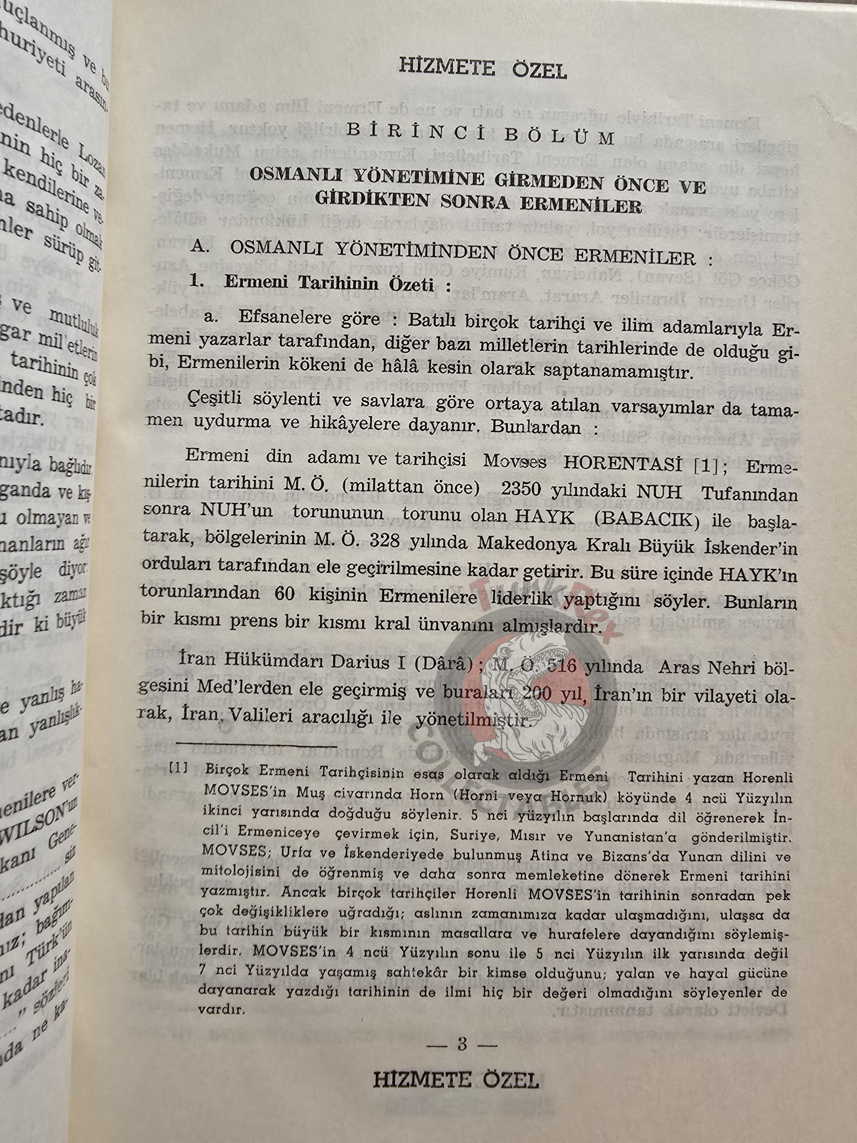 The Armenian Question Throughout History 1979 HC Turkish Book Turkey Armenia