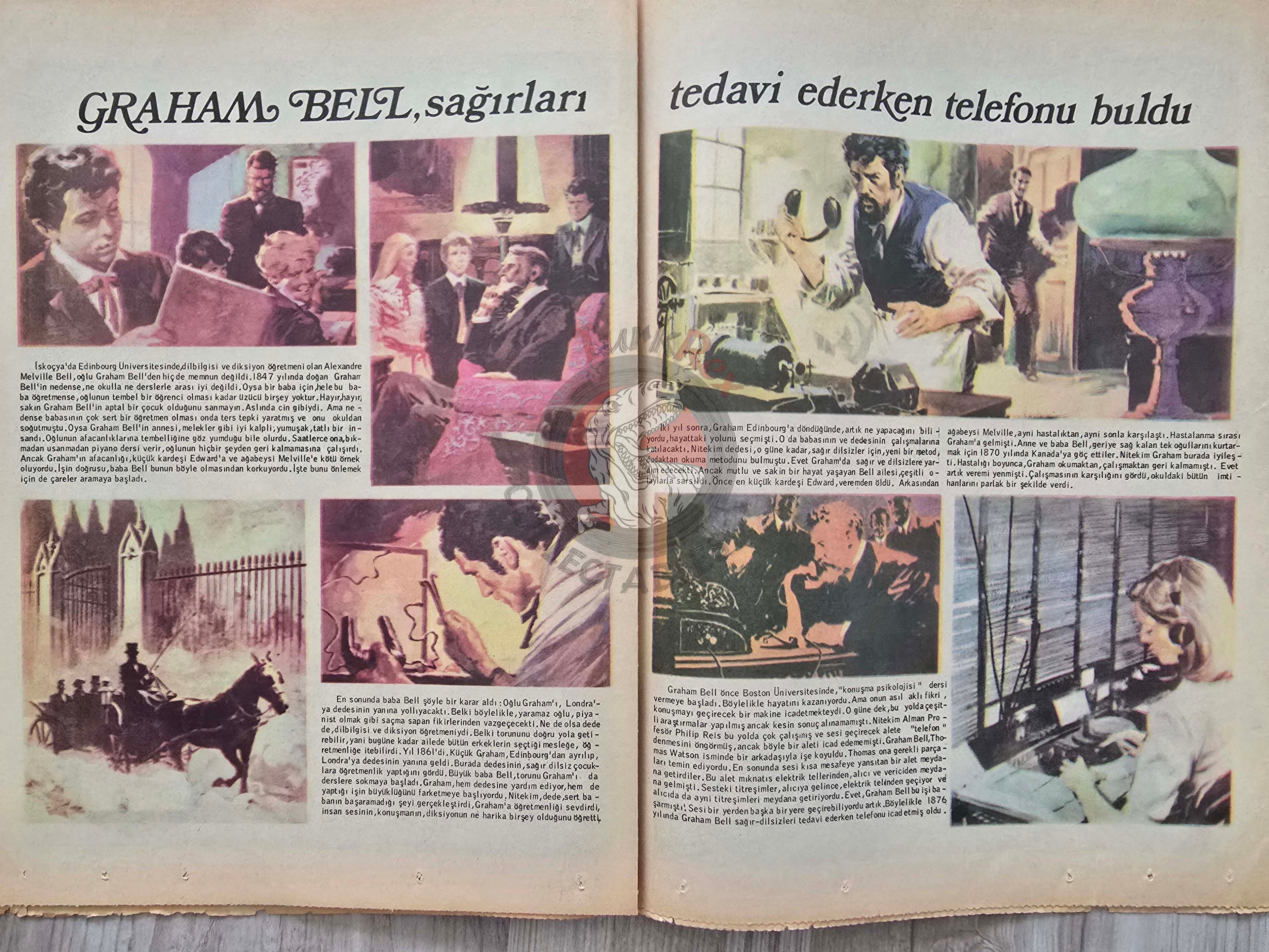Milliyet Çocuk #12 1972 Turkish Comic Mag Turkey Tintin Jim Lacy Il Colonnello Caster’Bum Graham Bell