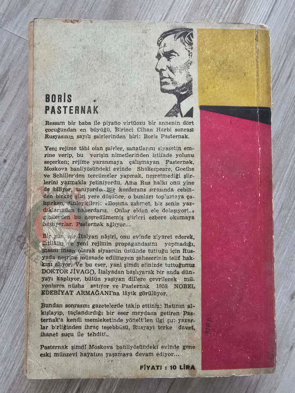 Boris Pasternak – Doctor Zhivago 1959 1st Turkish Book Turkey