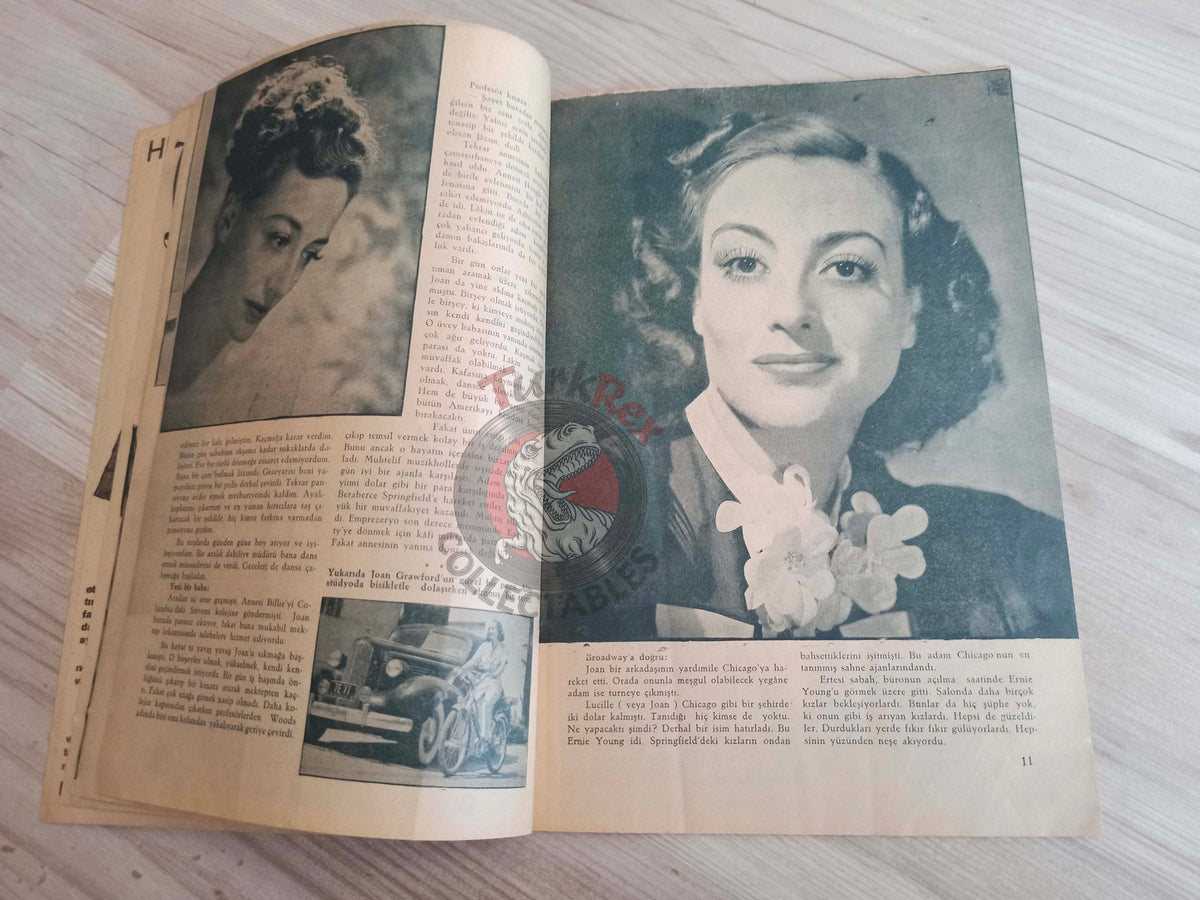 Yıldız 1941 Joan Crawford Special Issue Turkish Magazine Turkey Bio