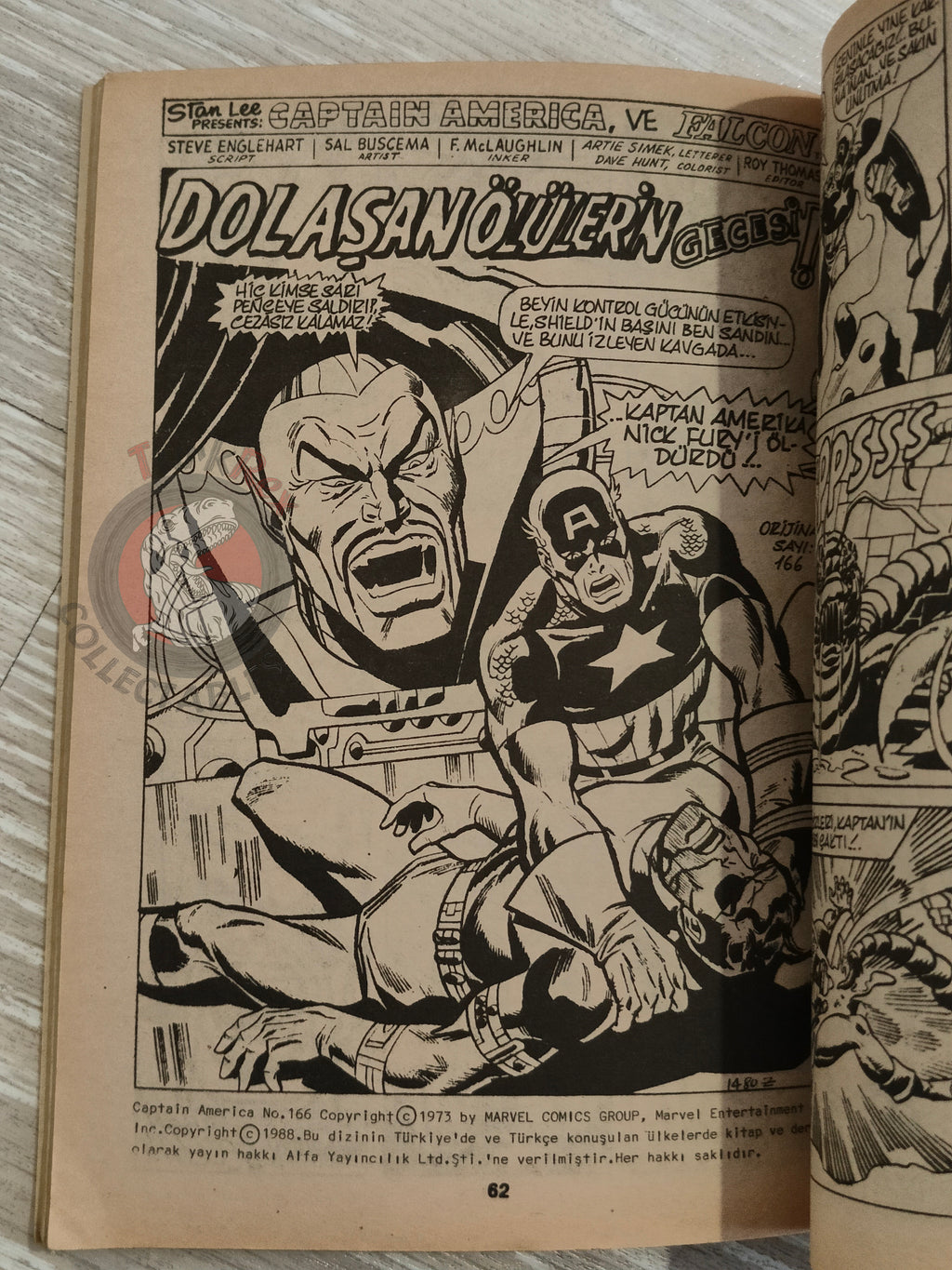 Captain America – Issue #3 1988 Turkish Comic Turkey #163 #164 #165 #166