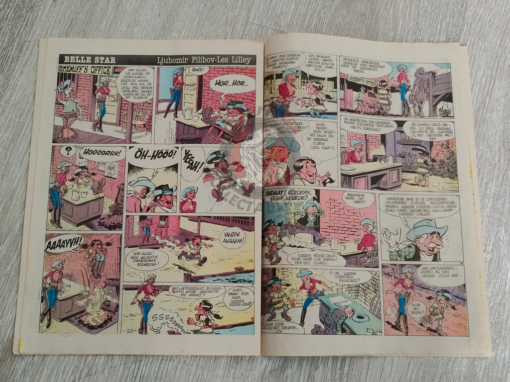 Milliyet Çizgi Roman #3 1988 Turkish Comic Turkey Belle Star Mr. Abernathy Green Force Five