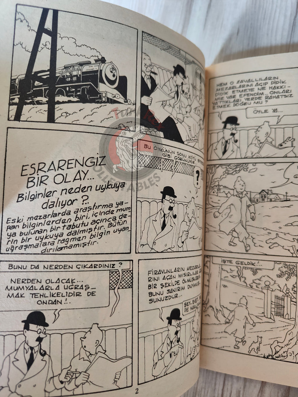 Tintin – The Seven Crystal Balls early 1980s Turkish Edition Comic Turkey