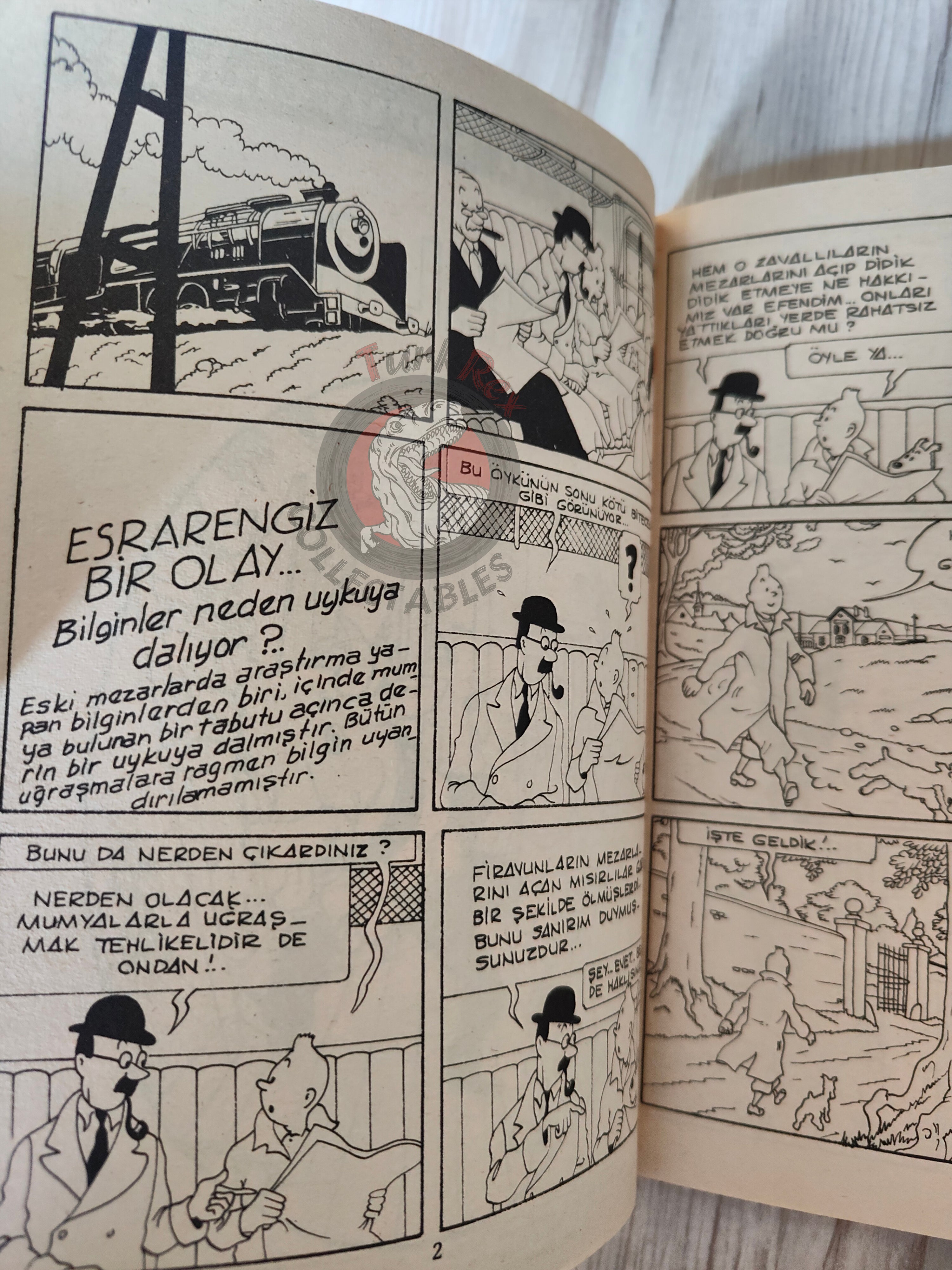Tintin – The Seven Crystal Balls early 1980s Turkish Edition Comic Turkey