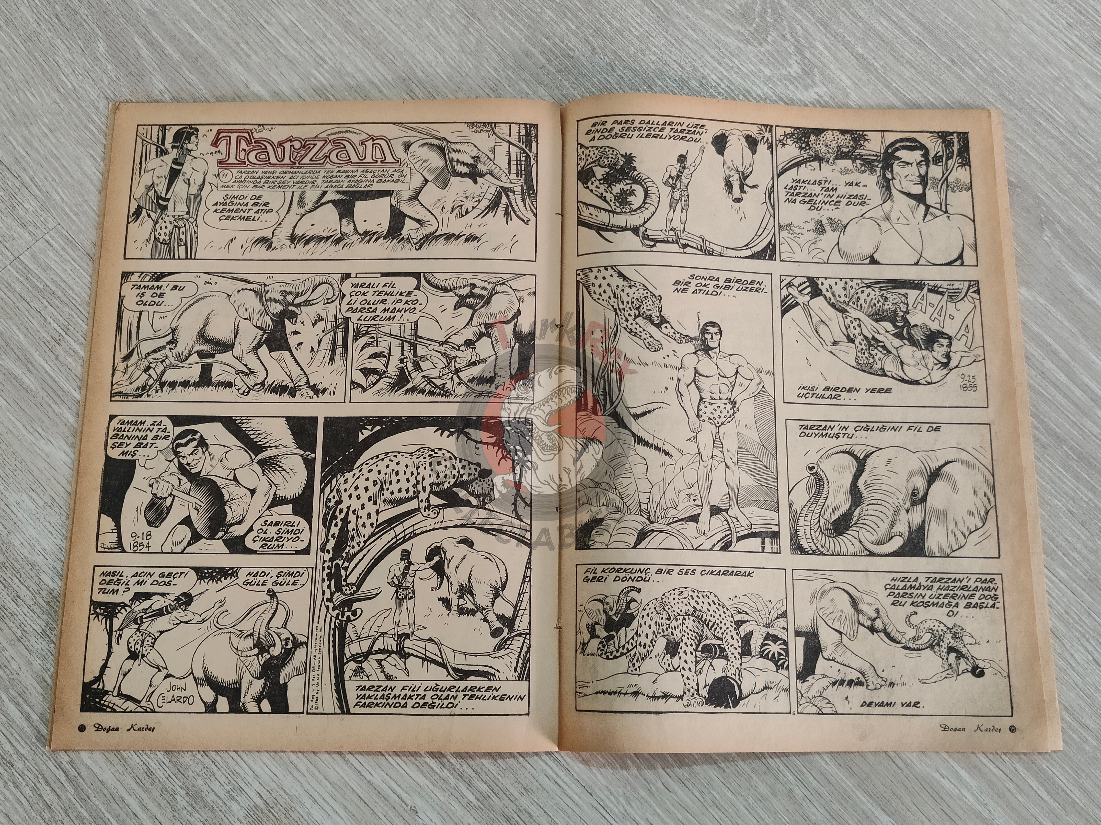 Doğan Kardeş 1968 Magazine #96 Turkish Comic Turkey Zero X, Tarzan, Dennis the Menace