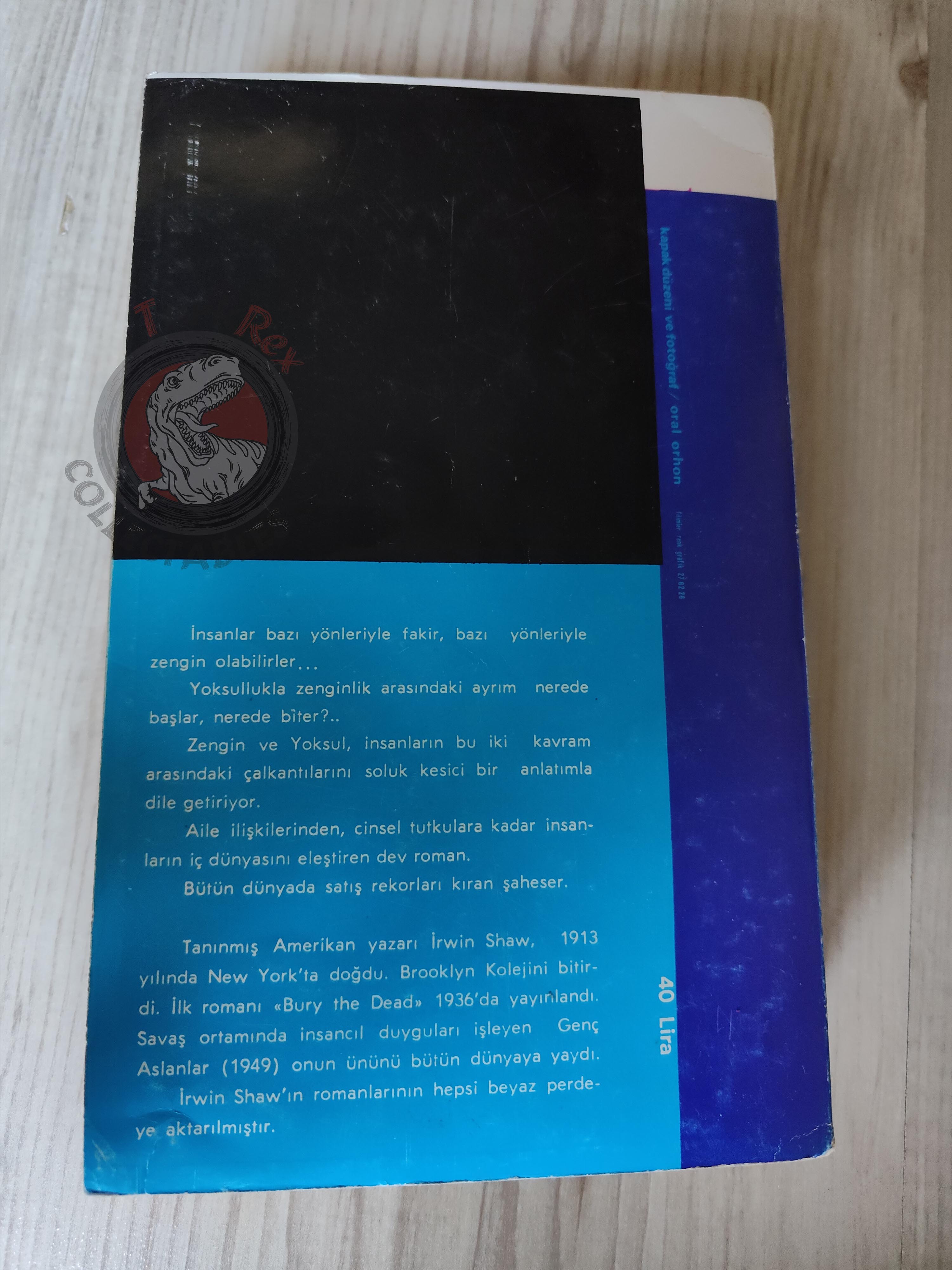 Irwin Shaw – Rich Man, Poor Man 1972 1st Turkish Book Turkey