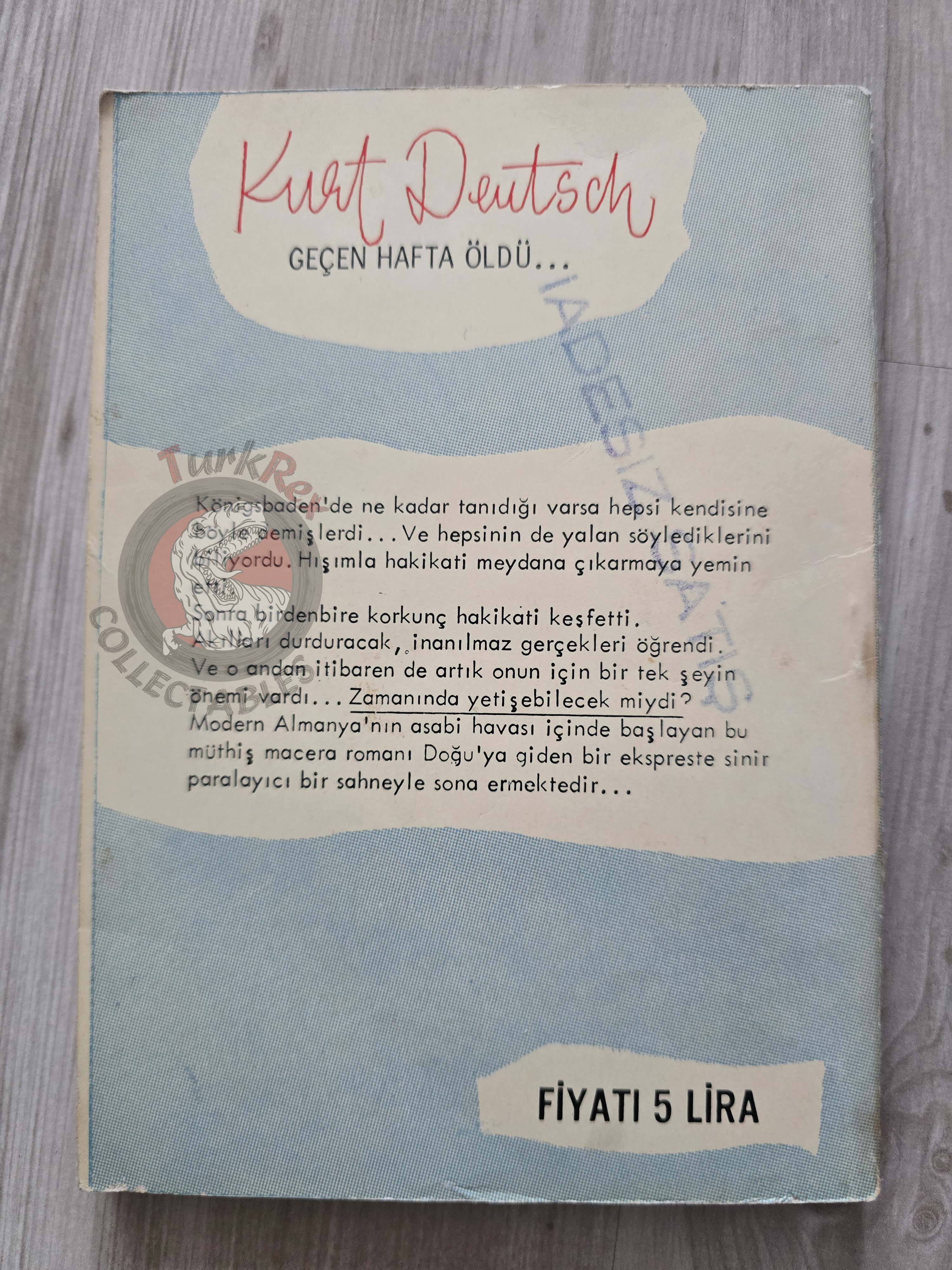 John Burke – The Man Who Finally Died 1967 1st Turkish Book Turkey