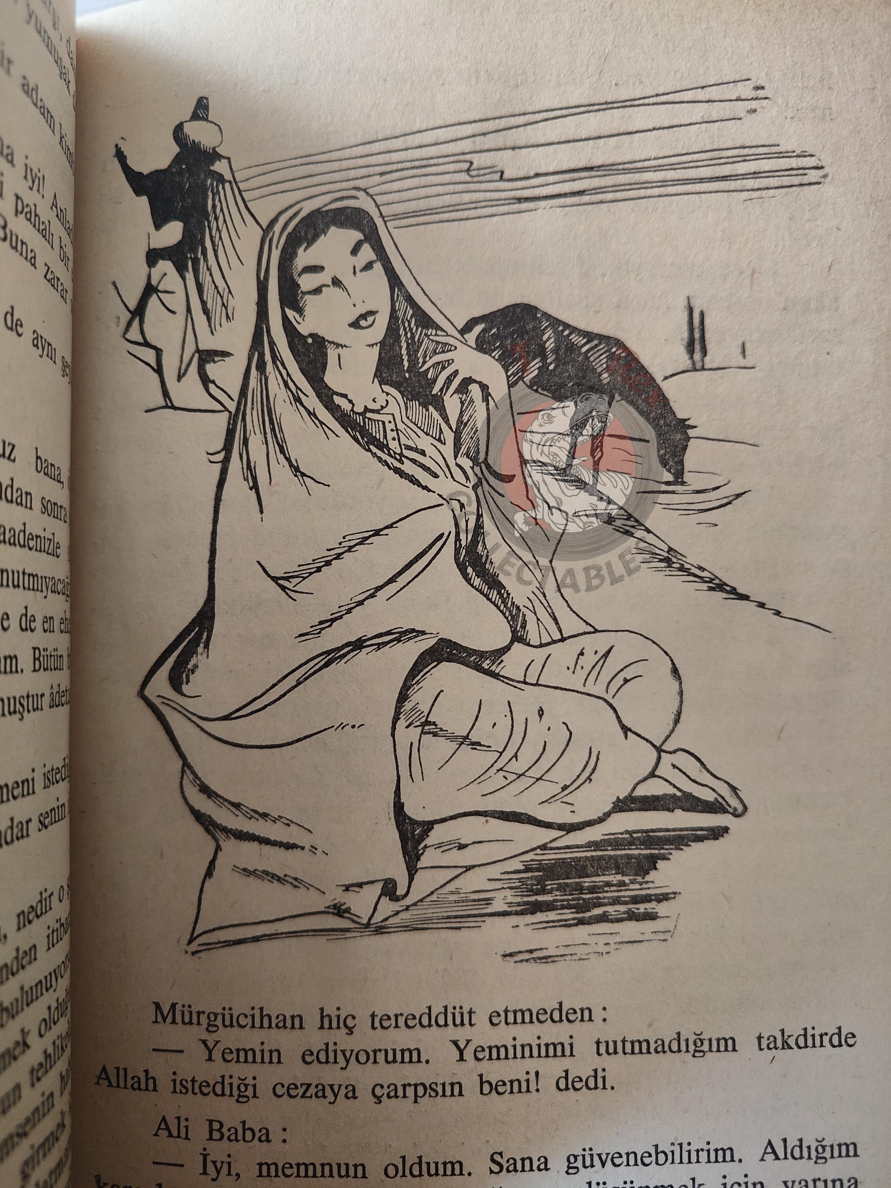 Ali Baba and the Forty Thieves 1967 Turkish Book Turkey 1001 Nights Illustrated