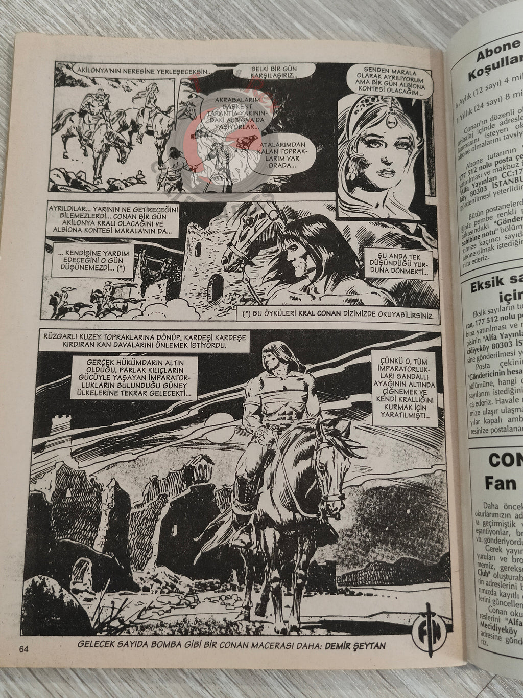 Conan #8 The Savage Sword of Conan #14 #44 Turkish Comic Turkey