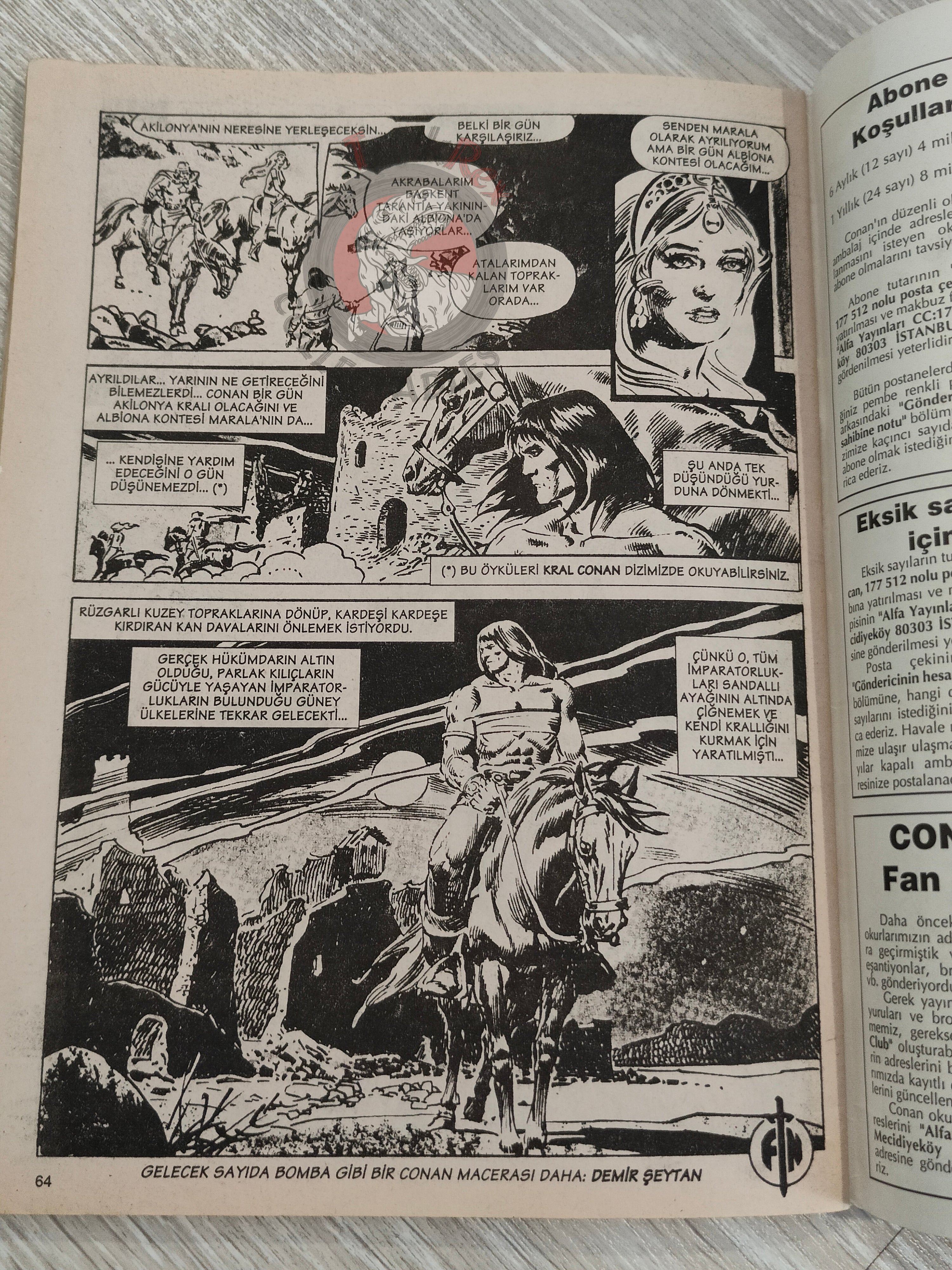 Conan #8 The Savage Sword of Conan #14 #44 Turkish Comic Turkey