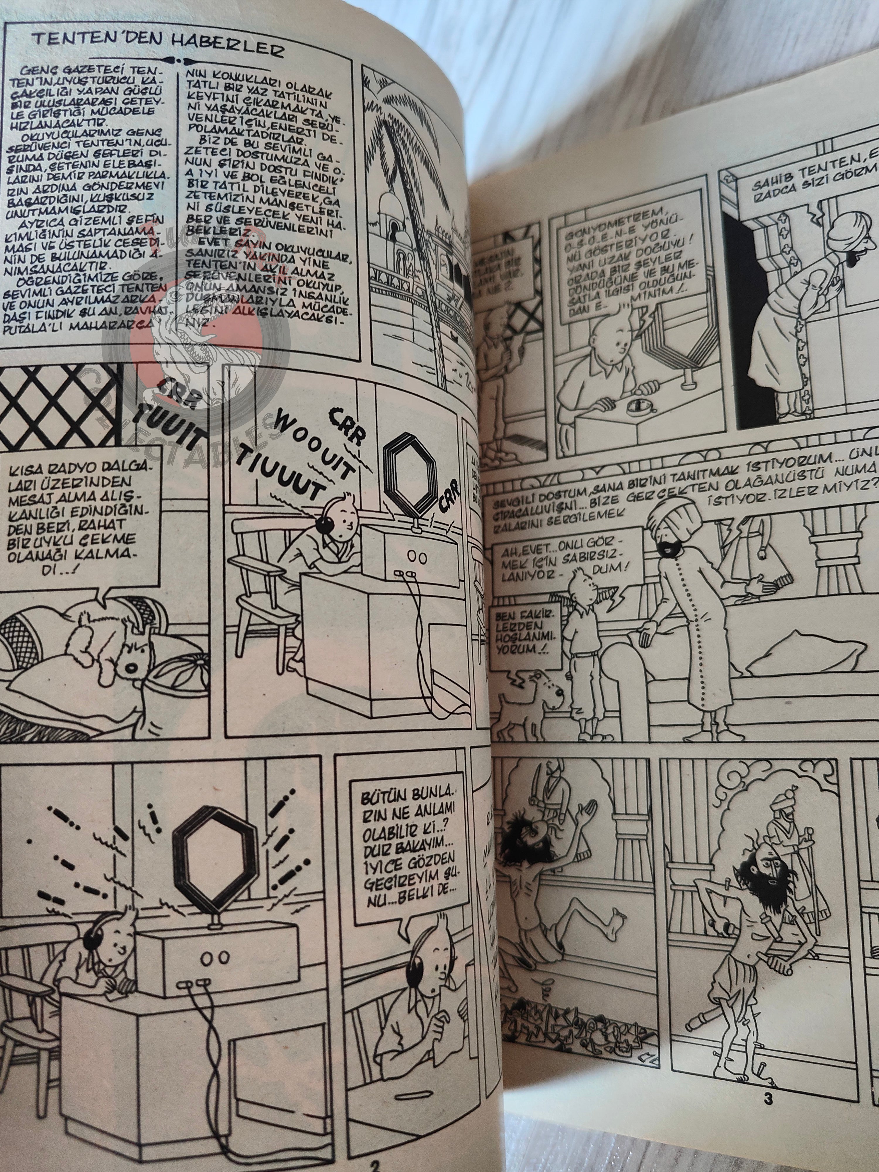 Tintin – The Blue Lotus mid 1980s Turkish Edition Comic Turkey 2