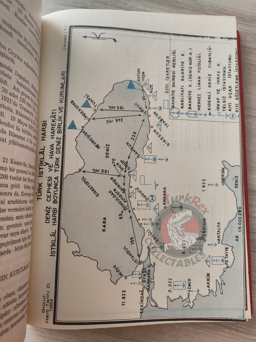 Turkish War of Independence Naval Front and Aviation Operations 1964 Book Military Ottoman Empire Maps