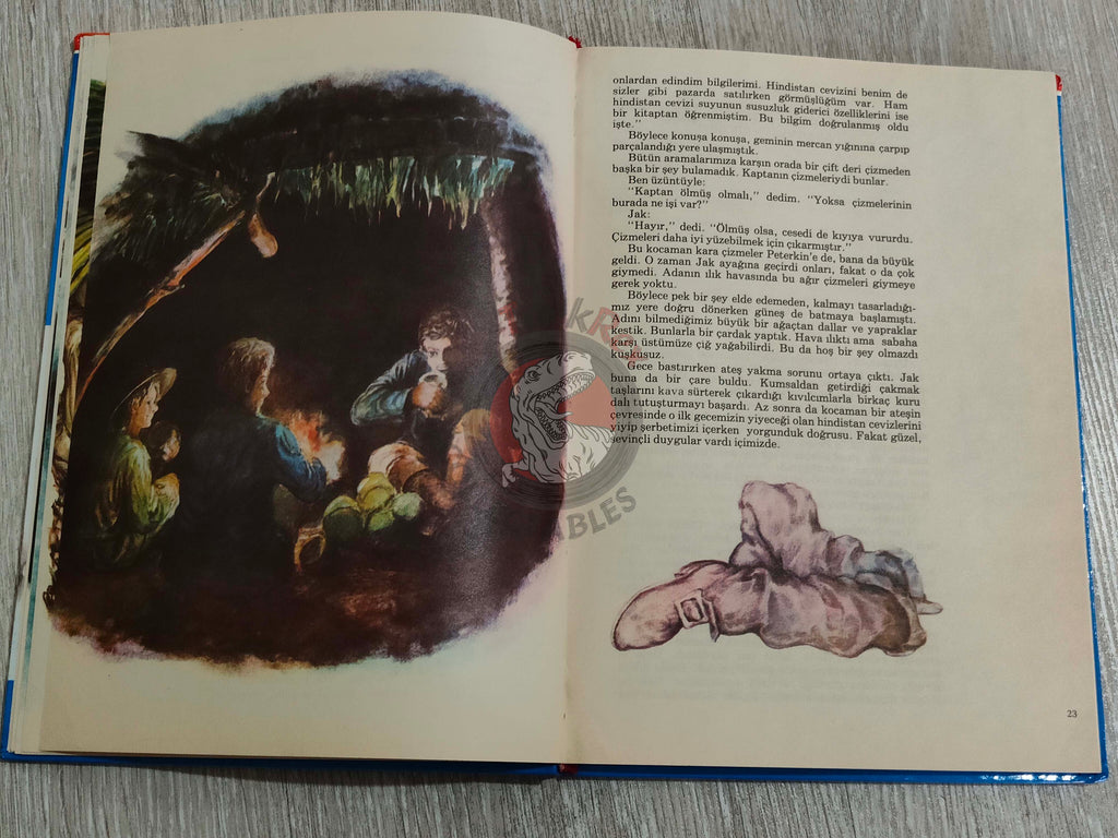 R. M. Ballantyne –  The Coral Island 1983 HC Turkish Book Turkey Illustrated