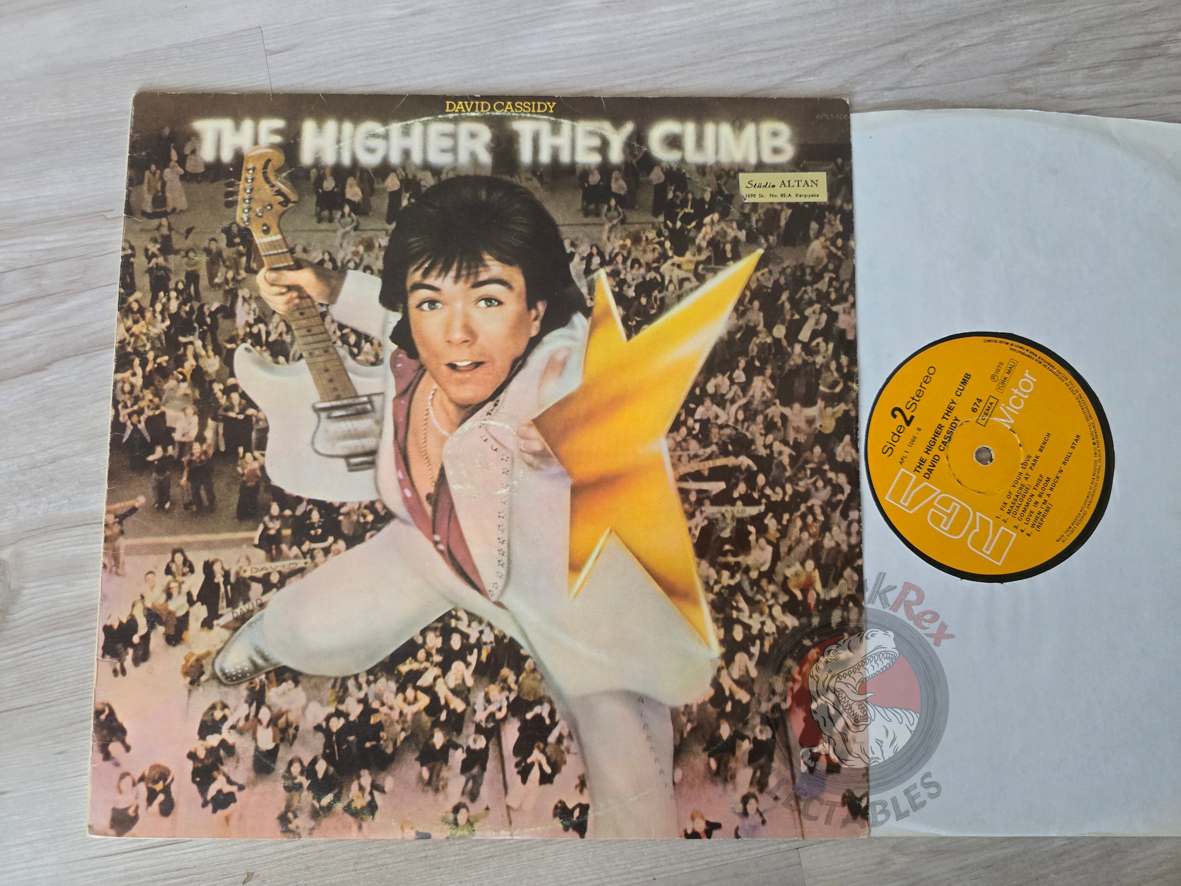David Cassidy – The Higher They Climb - The Harder They Fall  Turkish Pressing Vinyl Turkey Edition