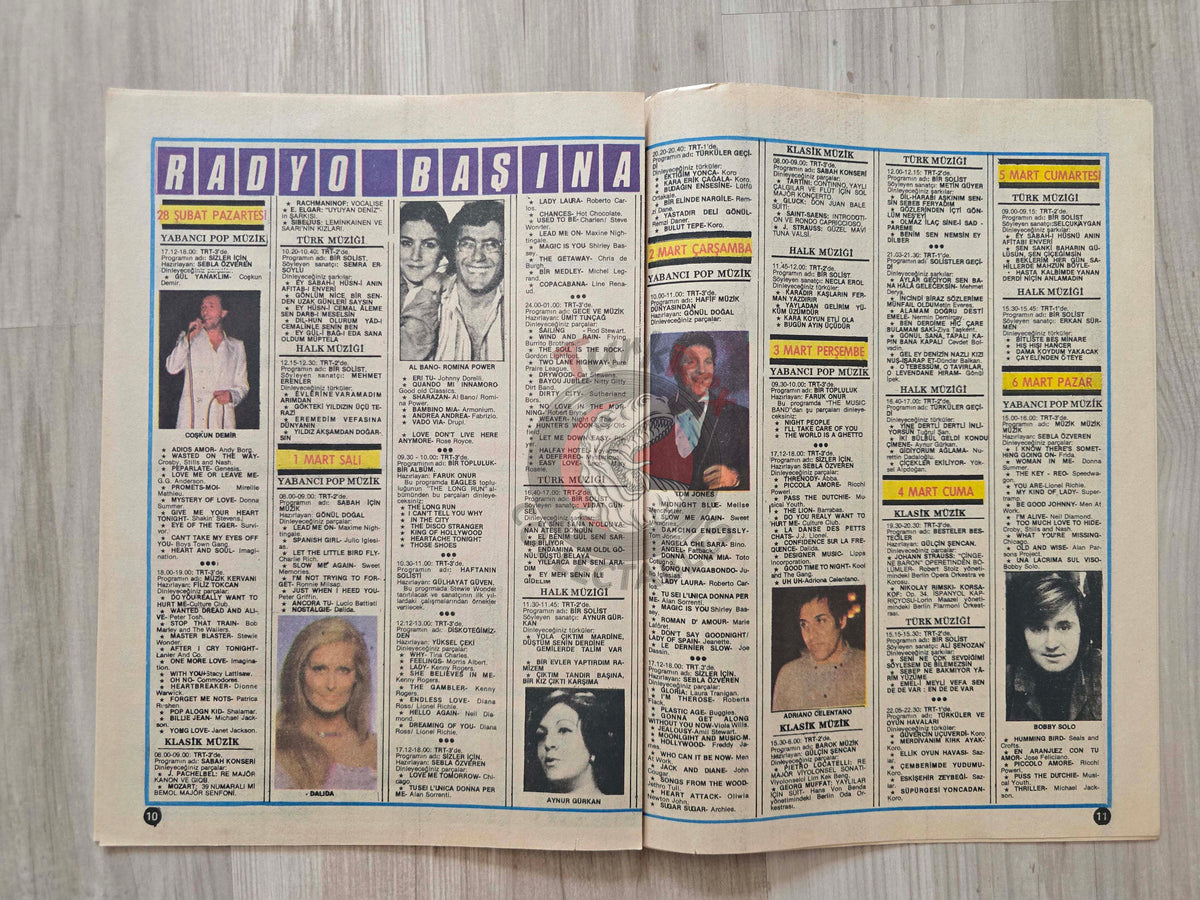 Hey Music World 1983 Julio Iglesias Turkish Mag Turkey Neil Young Ray Charles Hagar the Horrible
