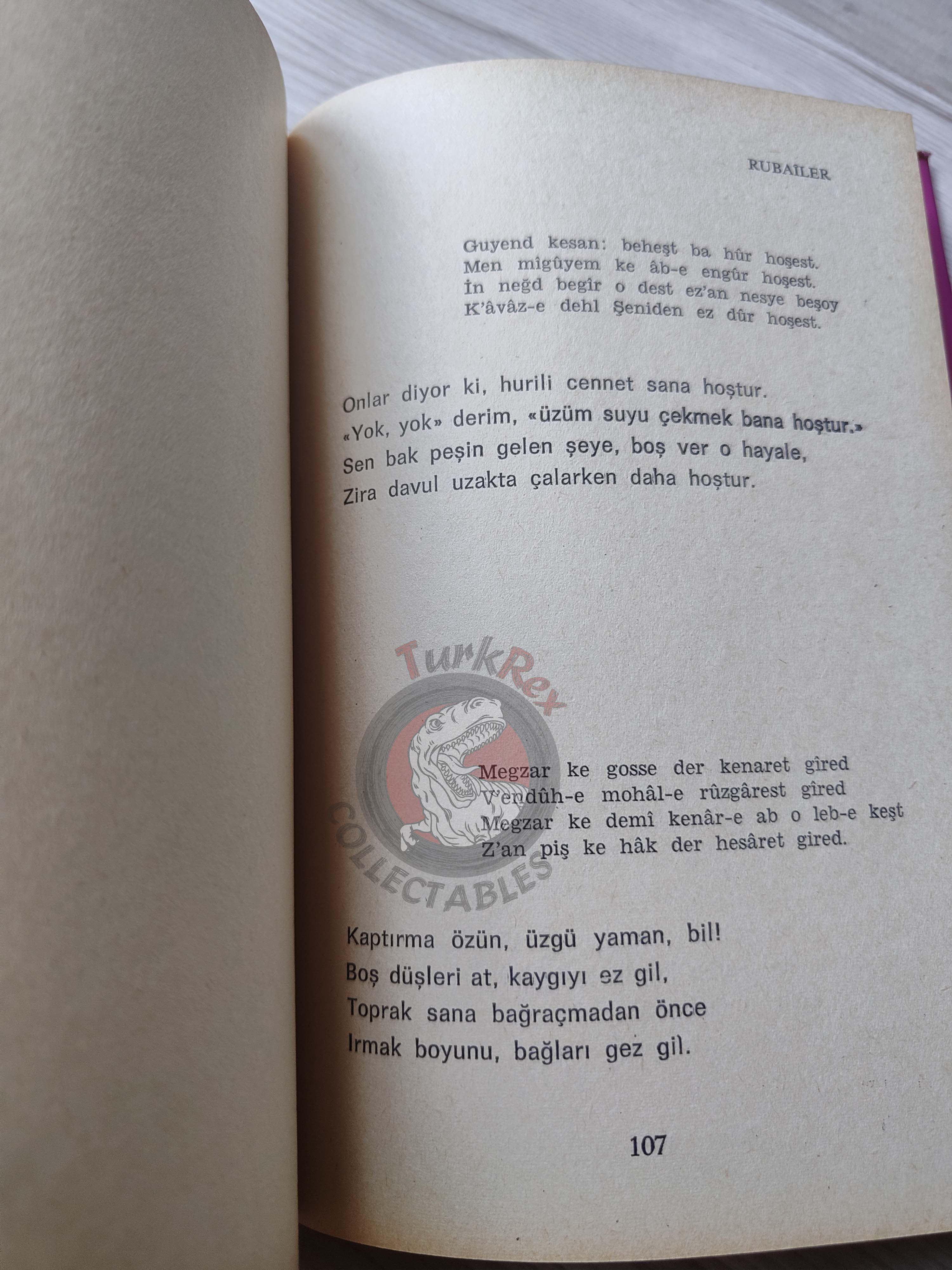 Rubaiyat of Omar Khayyam 1973 HC/DJ Turkish Book Turkey Persian