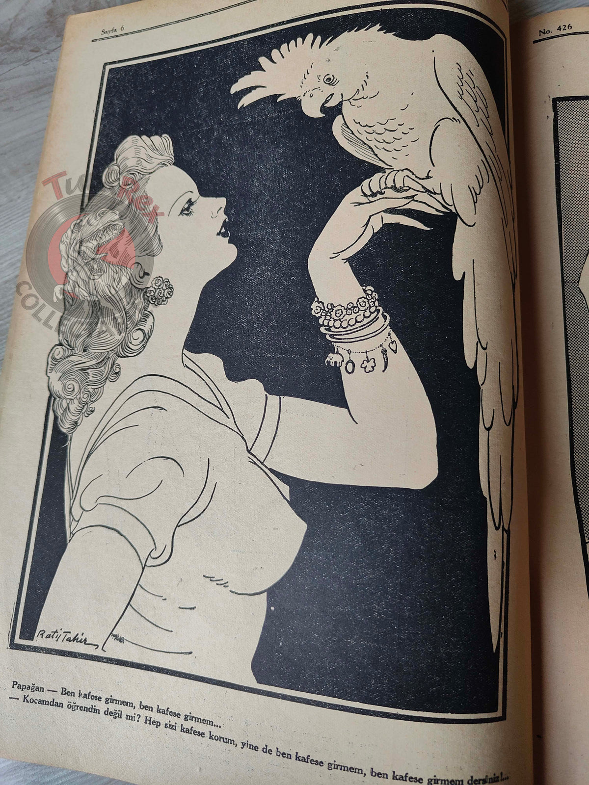 Karikatür 1944 Humor Magazine Turkish Turkey The Axis Train Germany Bulgaria WW2 era