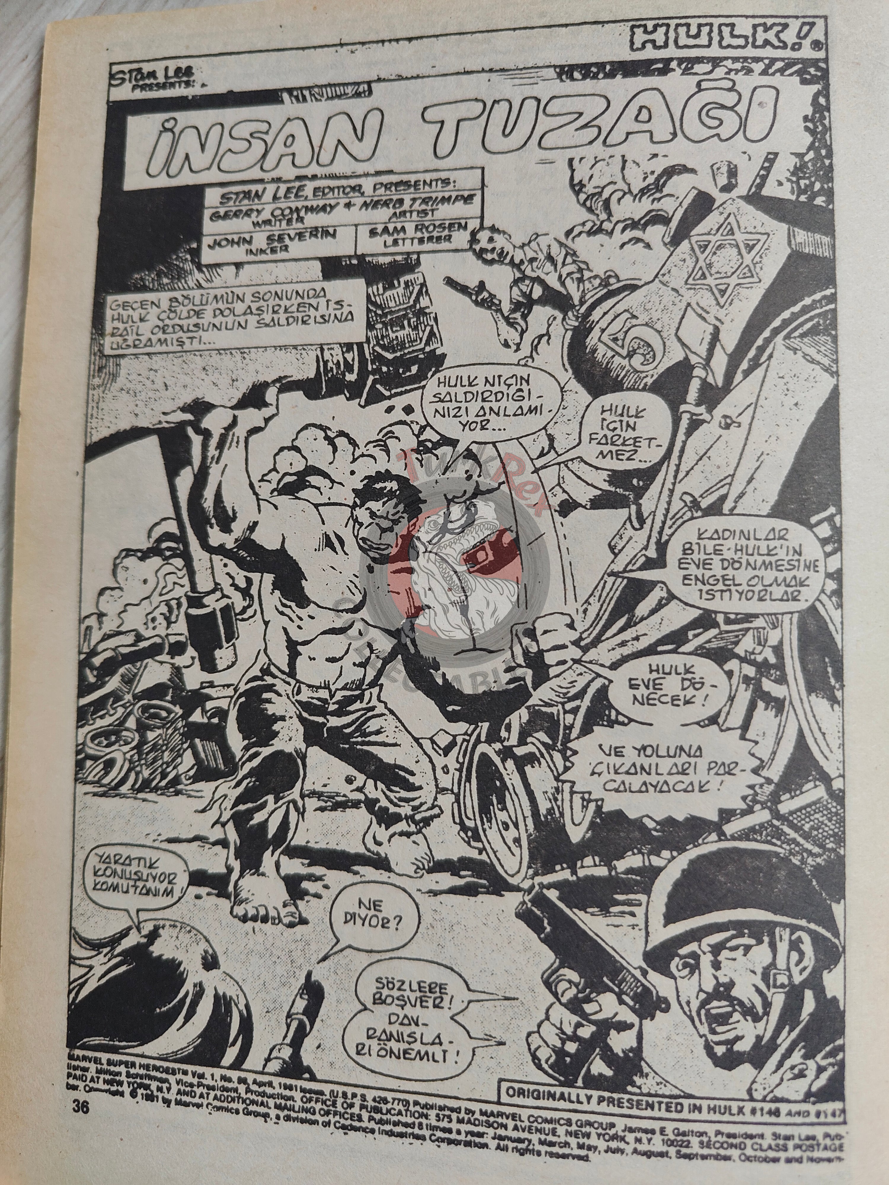 Hulk #19 1988 Turkish Comic Turkey cover Rampaging #8 #96 She-Hulk Lou Ferrigno