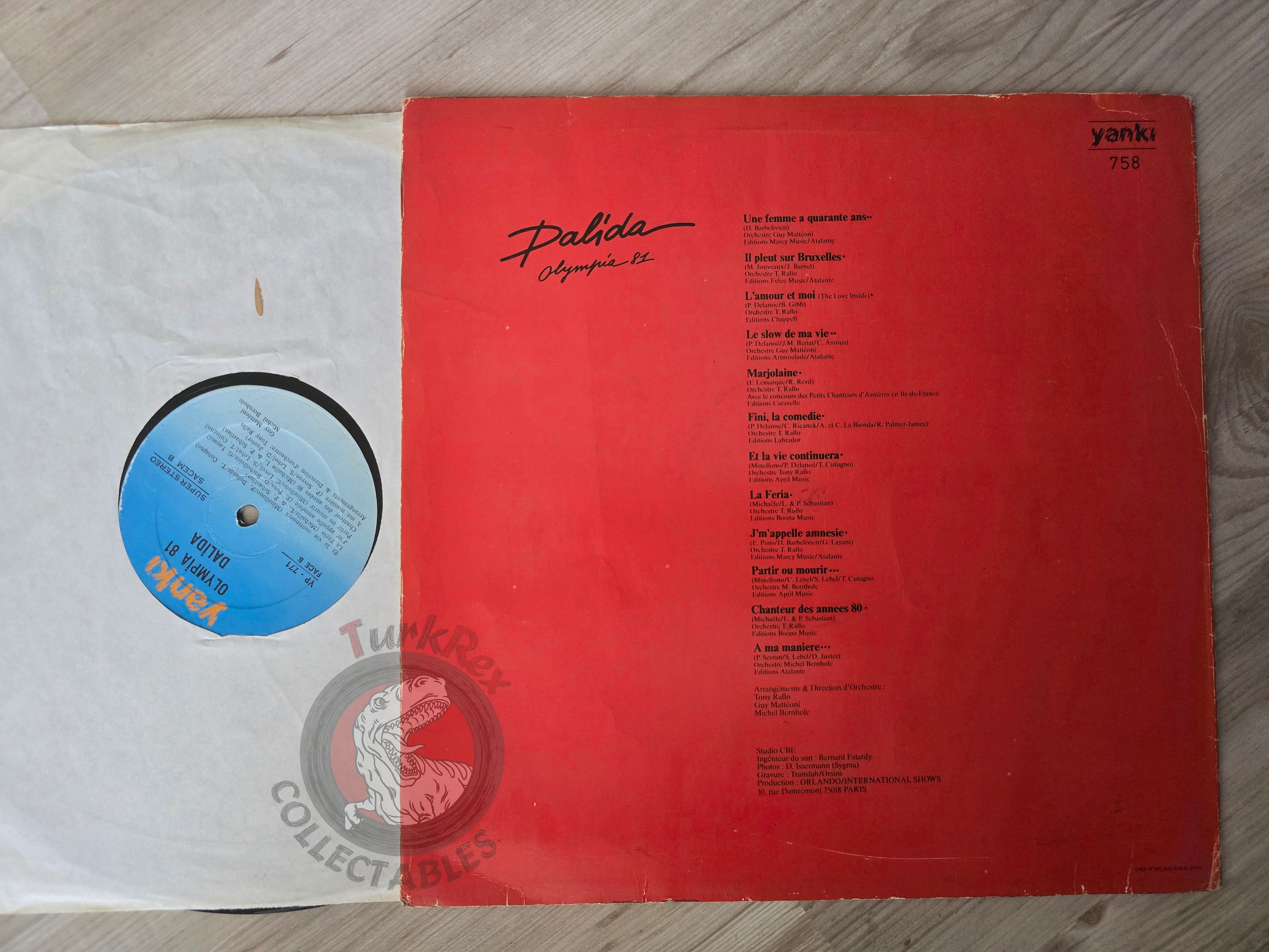 Dalida – Olympia 81 Turkish Pressing Vinyl Turkey Edition