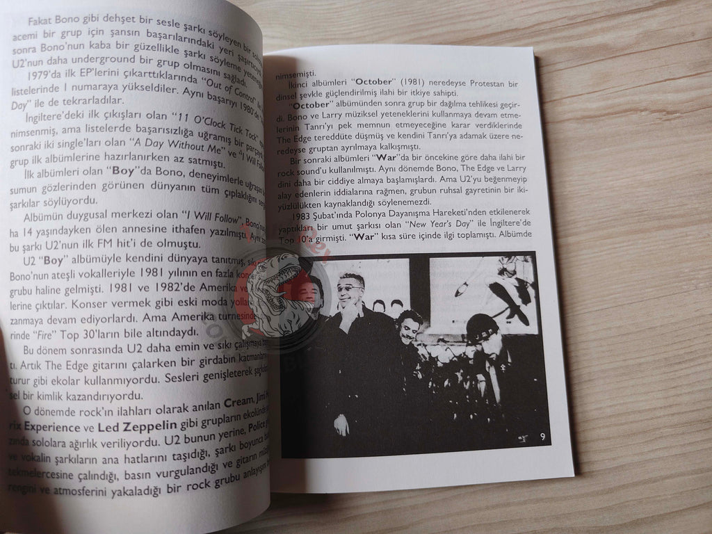U2 Biography Book 1997 1st by Turkish Writer Book Turkey