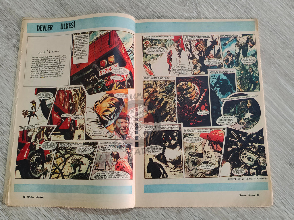 Doğan Kardeş 1971 Magazine #36 Turkish Comic Turkey Sinbad the Sailor Alice In Wonderland